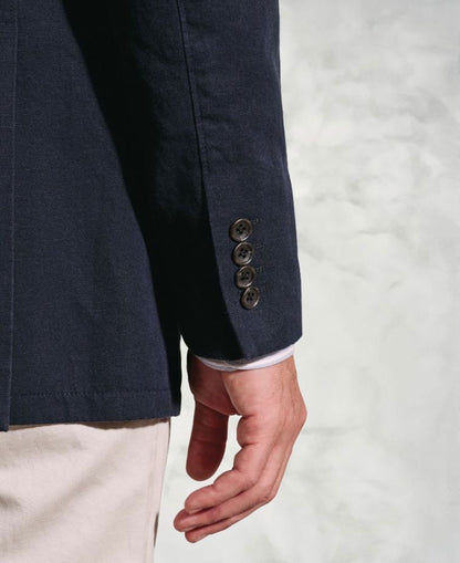 Hemsworth Cotton Linen Jacket - Navy