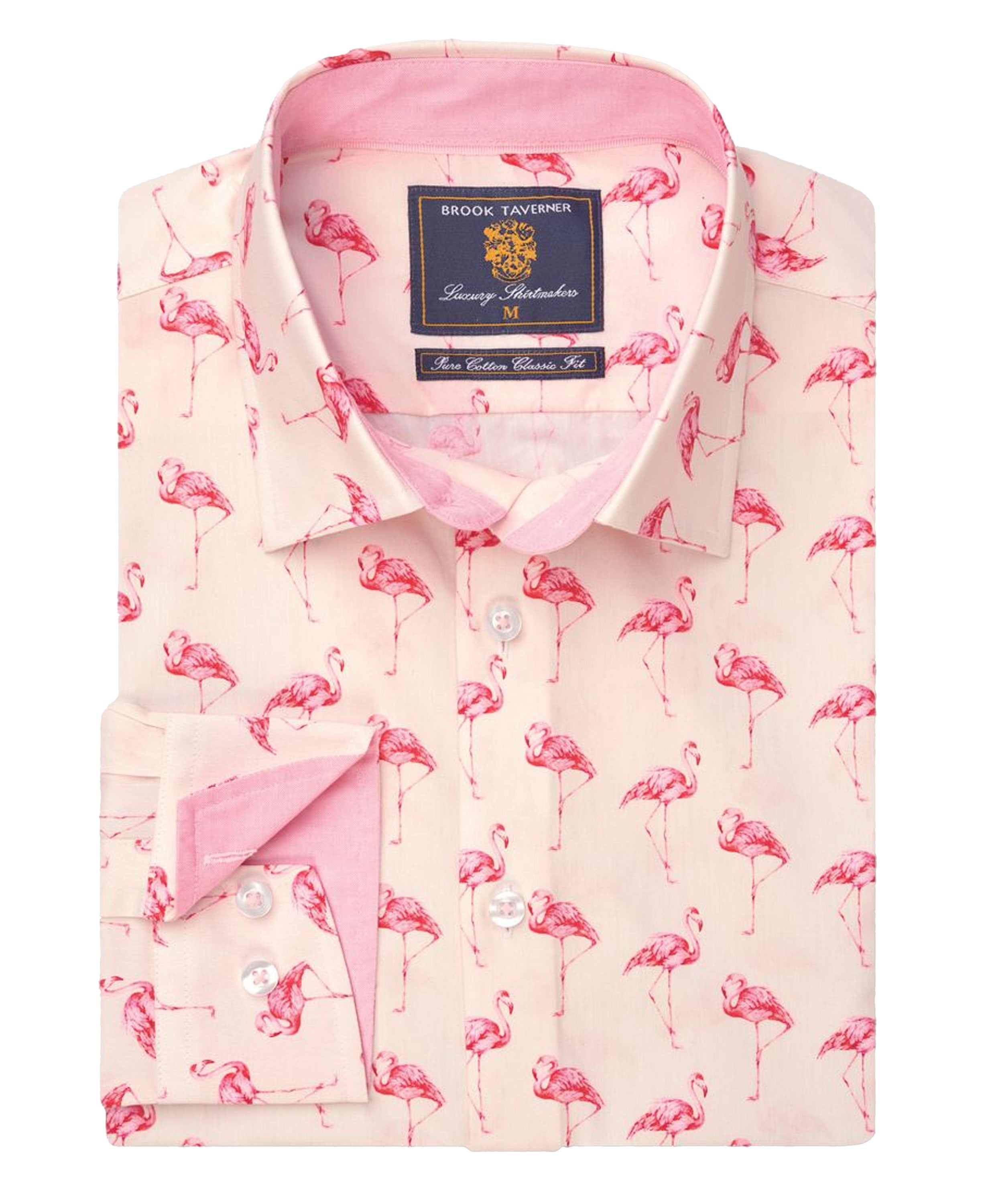 Flamingo Print Shirt - Cream