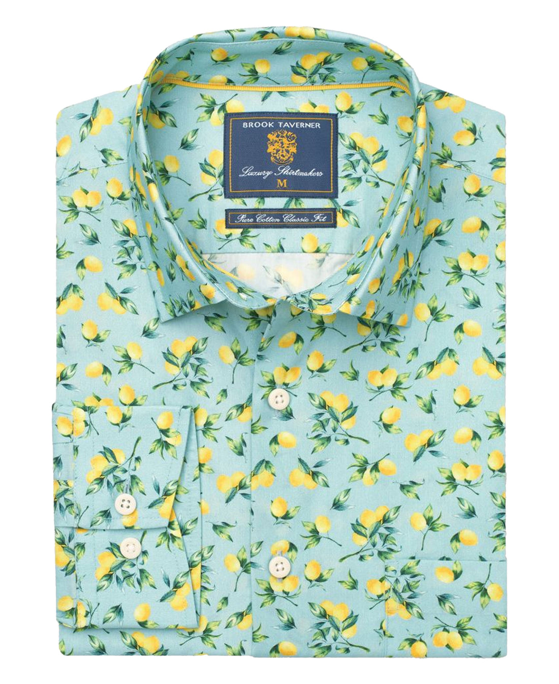 Lemon Print Shirt - Mint Green