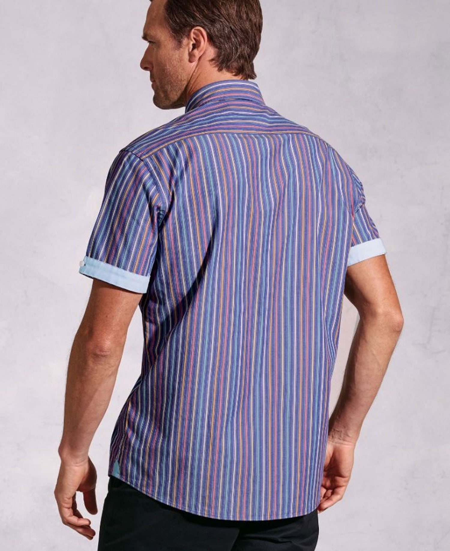 Portofino Stripe Short Sleeve Shirt - Blue