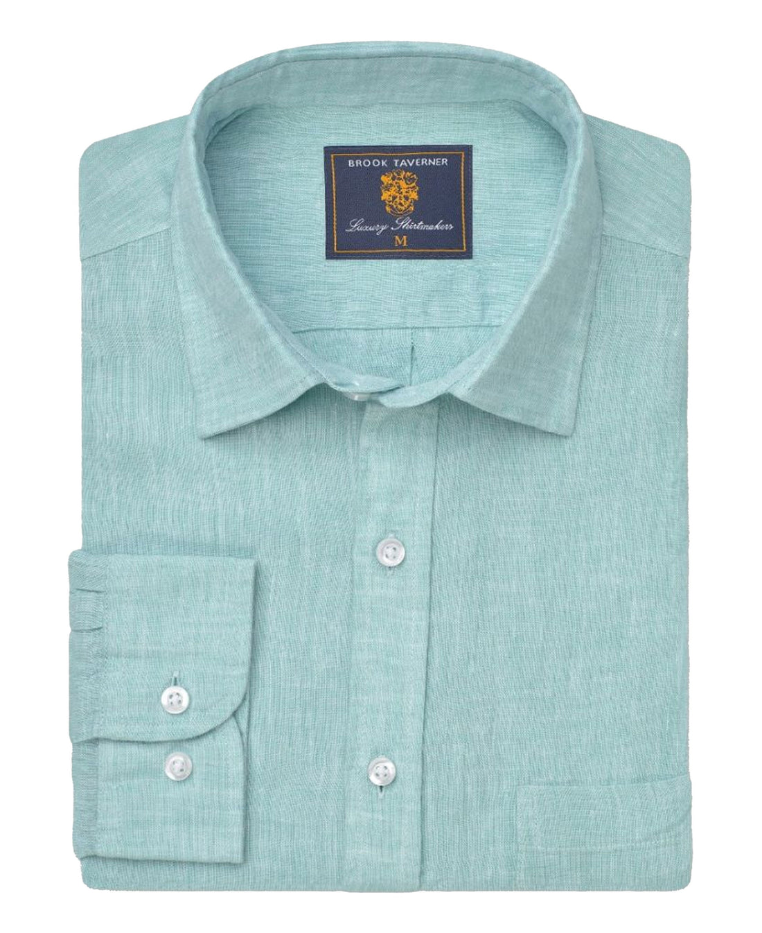 Pure Linen Long Sleeve Shirt - Mint