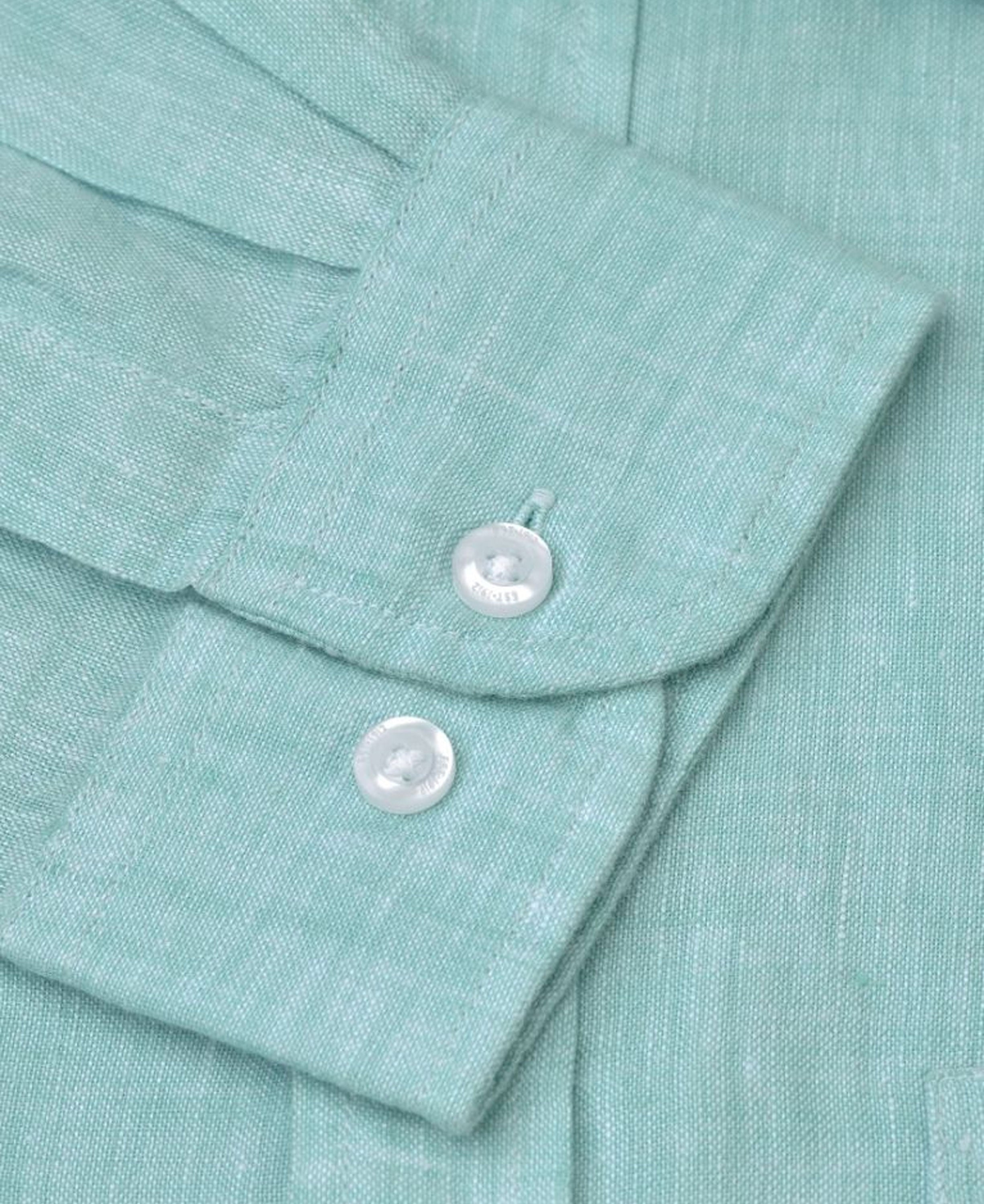 Pure Linen Long Sleeve Shirt - Mint