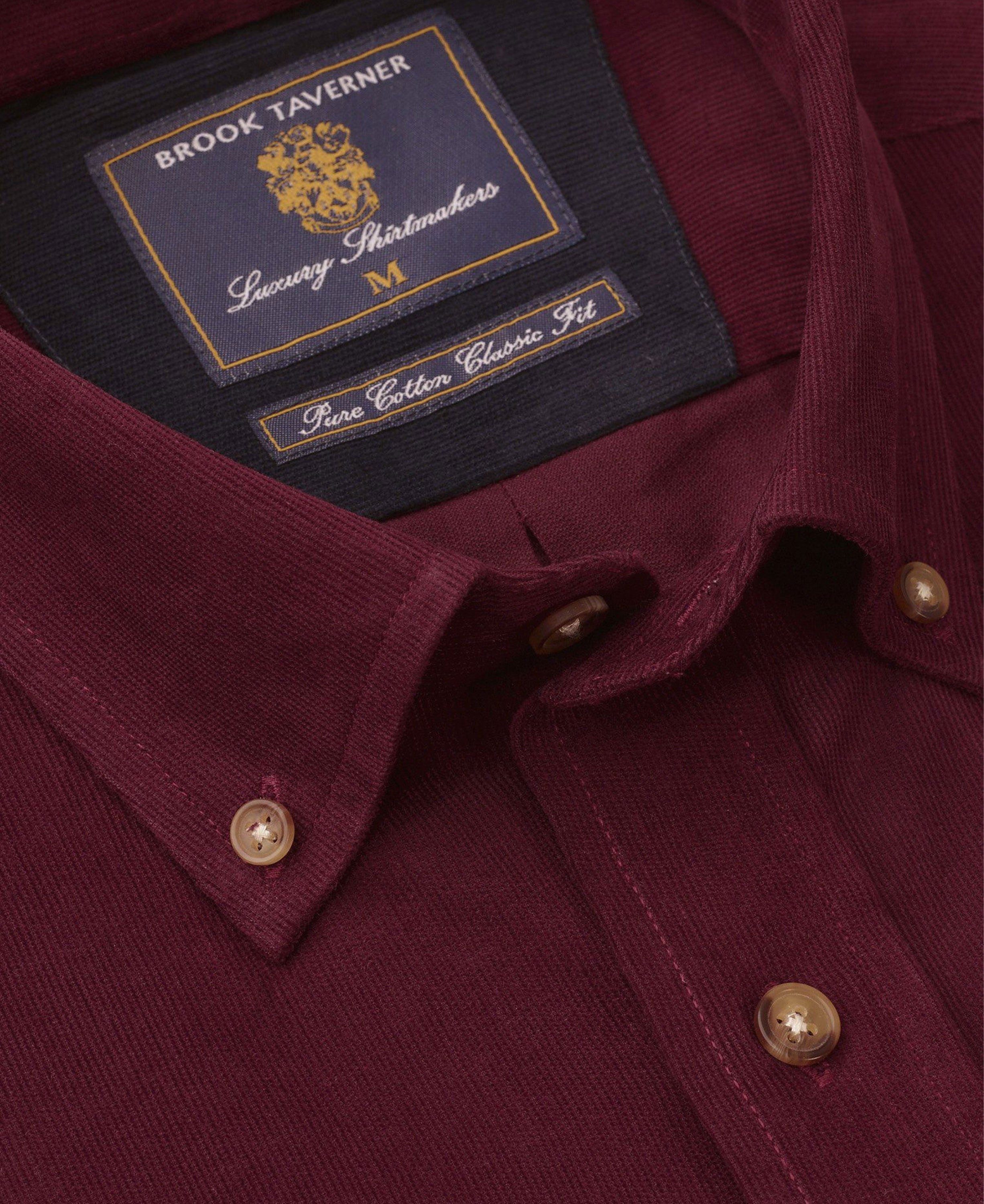 Fine Needle Cord Shirt - Wine