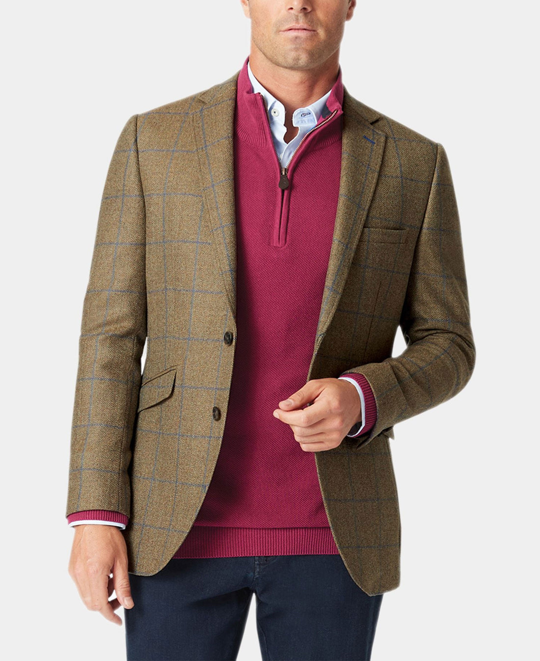 Breedon Wool Tailored Jacket - Fern Check