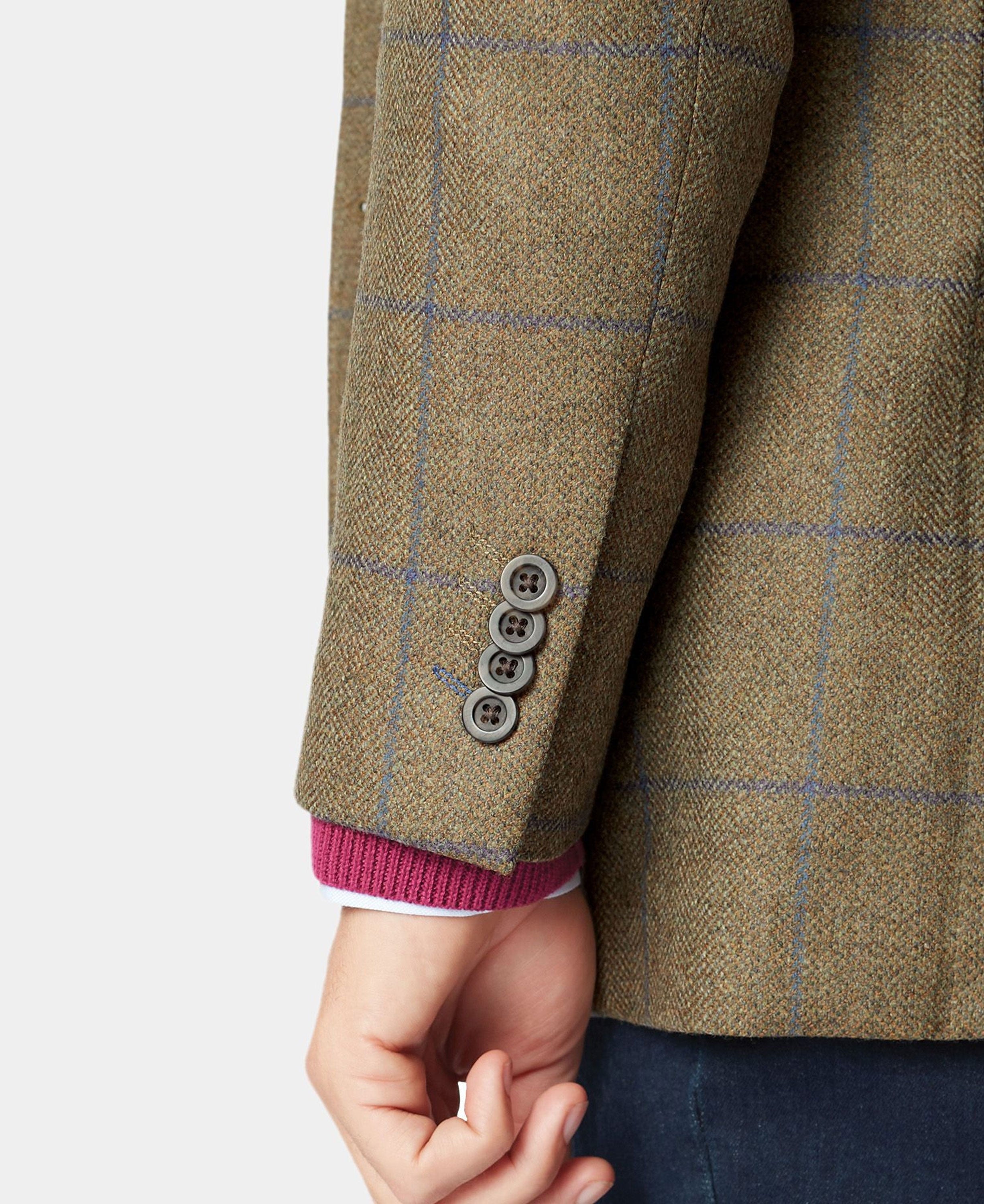 Breedon Wool Tailored Jacket - Fern Check