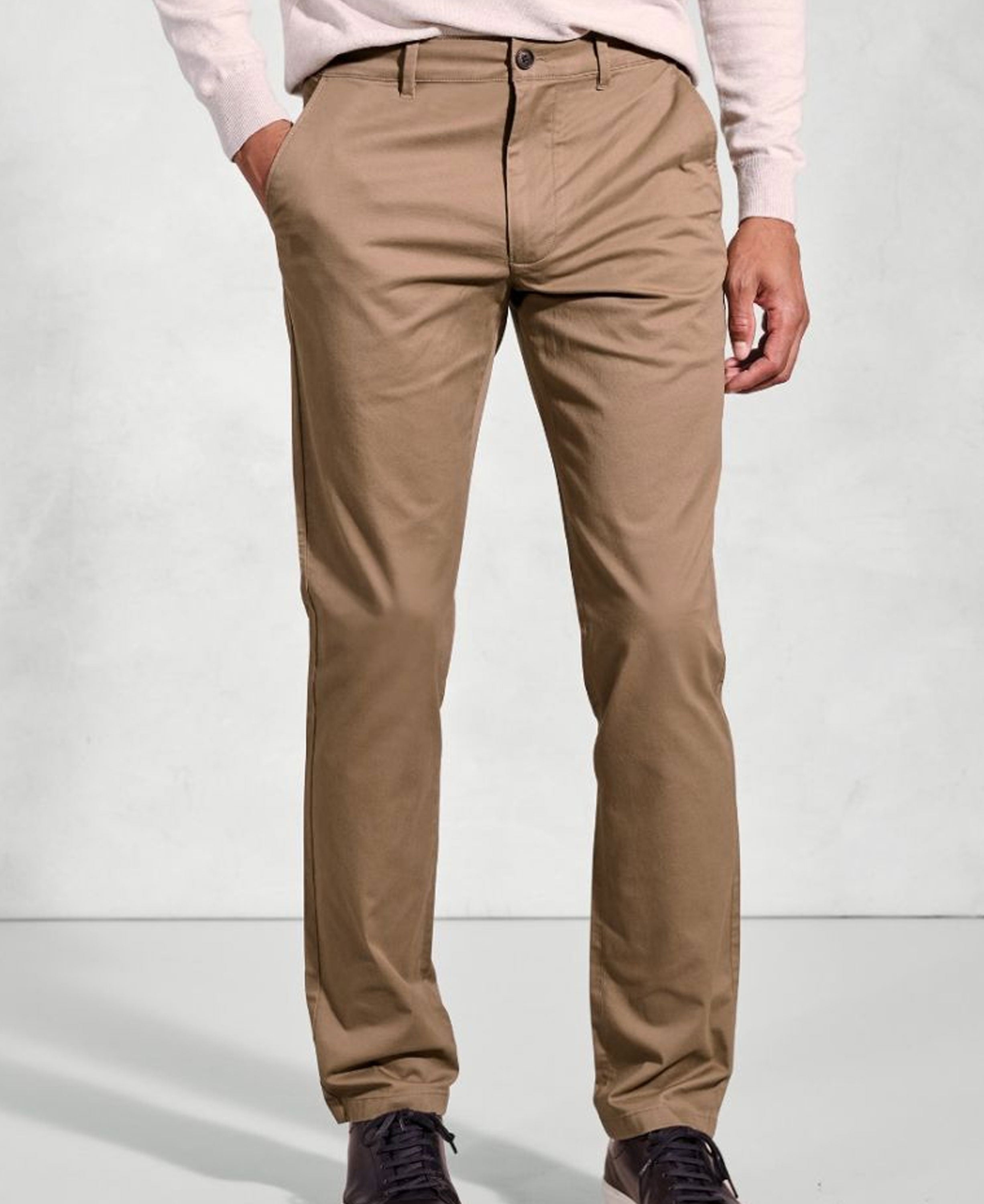 Leo Cotton Stretch Chino - Tan