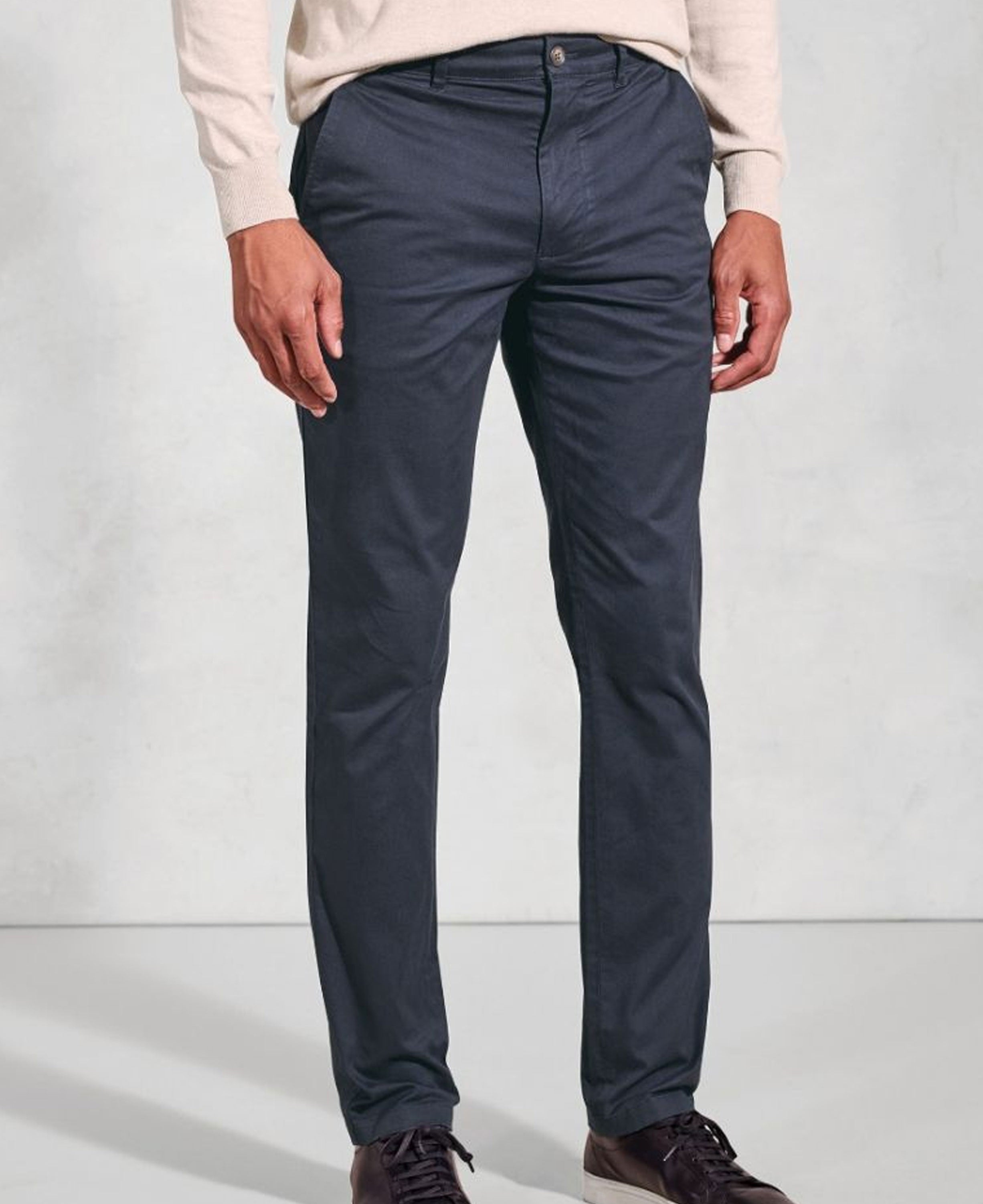 Leo Cotton Stretch Chino - Navy