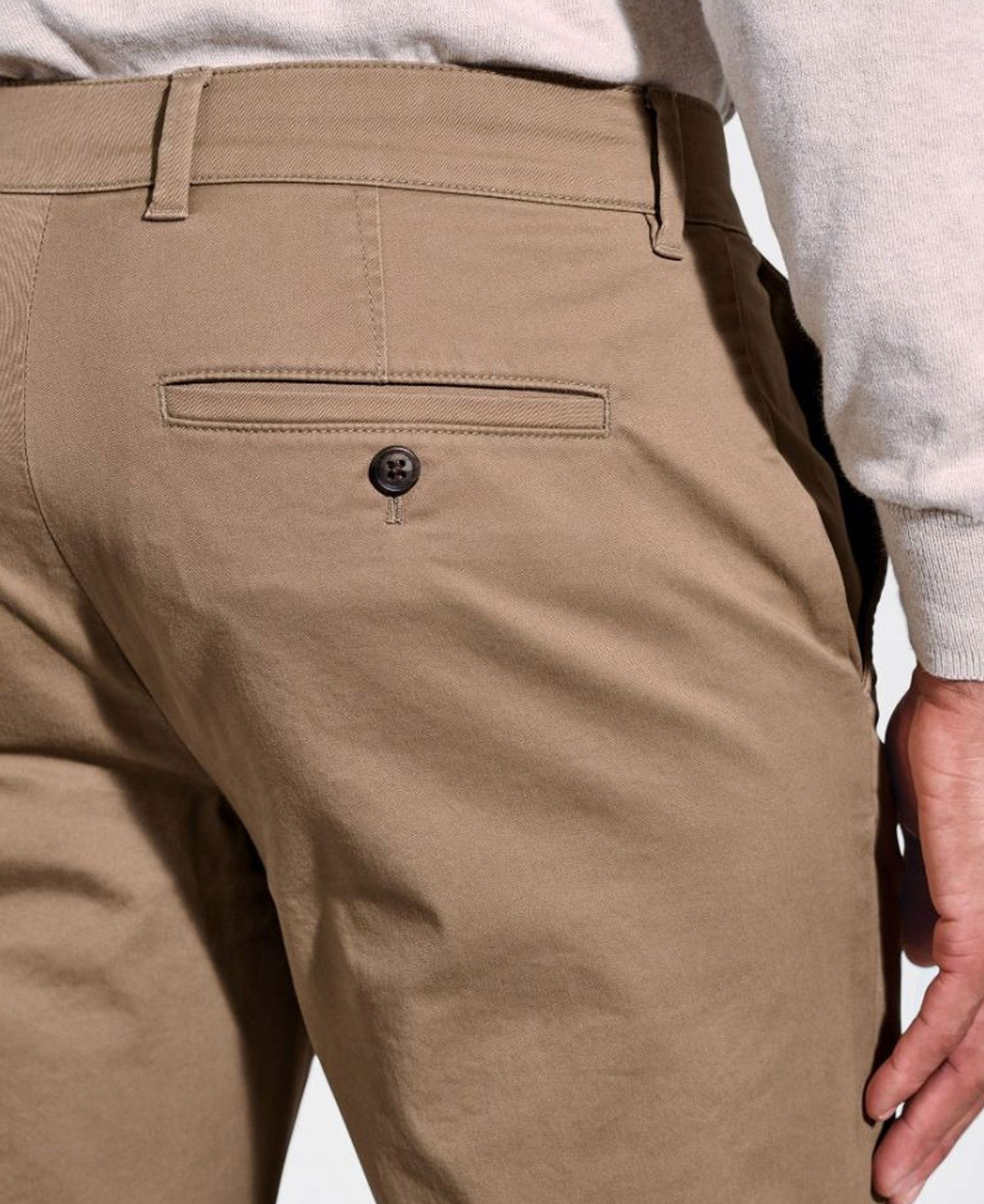 Leo Cotton Stretch Chino - Tan