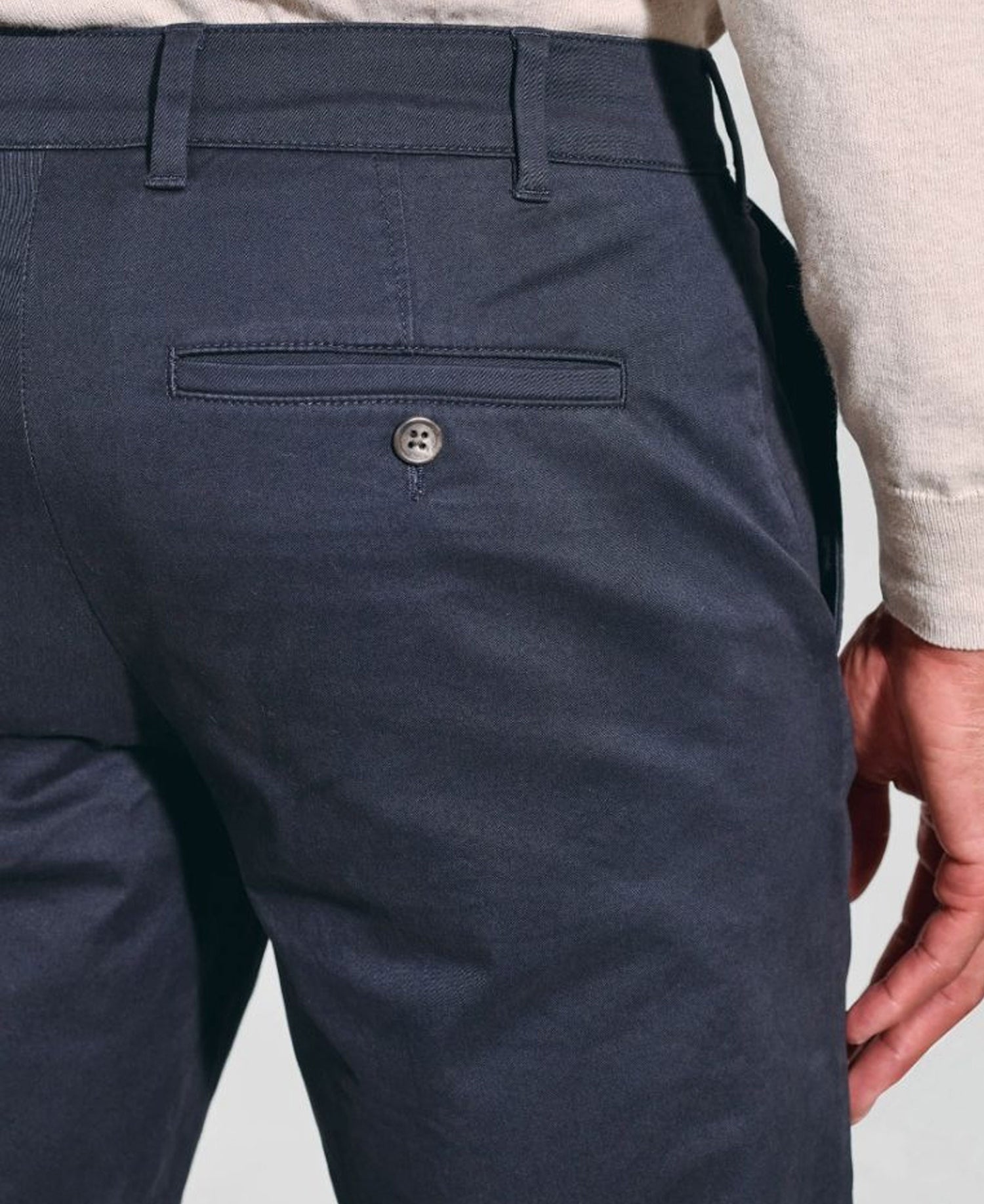 Leo Cotton Stretch Chino - Navy