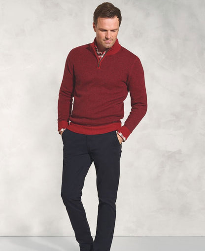 Watson 1/4 Zip Jumper - Red