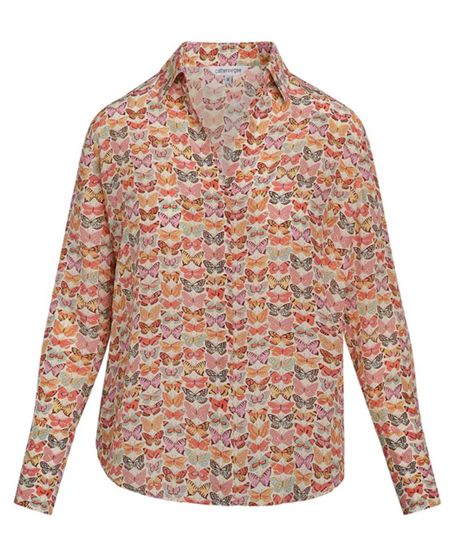 Daria French Cuff Silk Blouse - Classic Butterfly