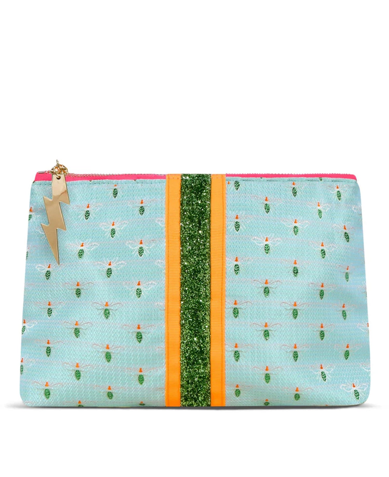 Bee Weave Clutch Bag - Turquoise