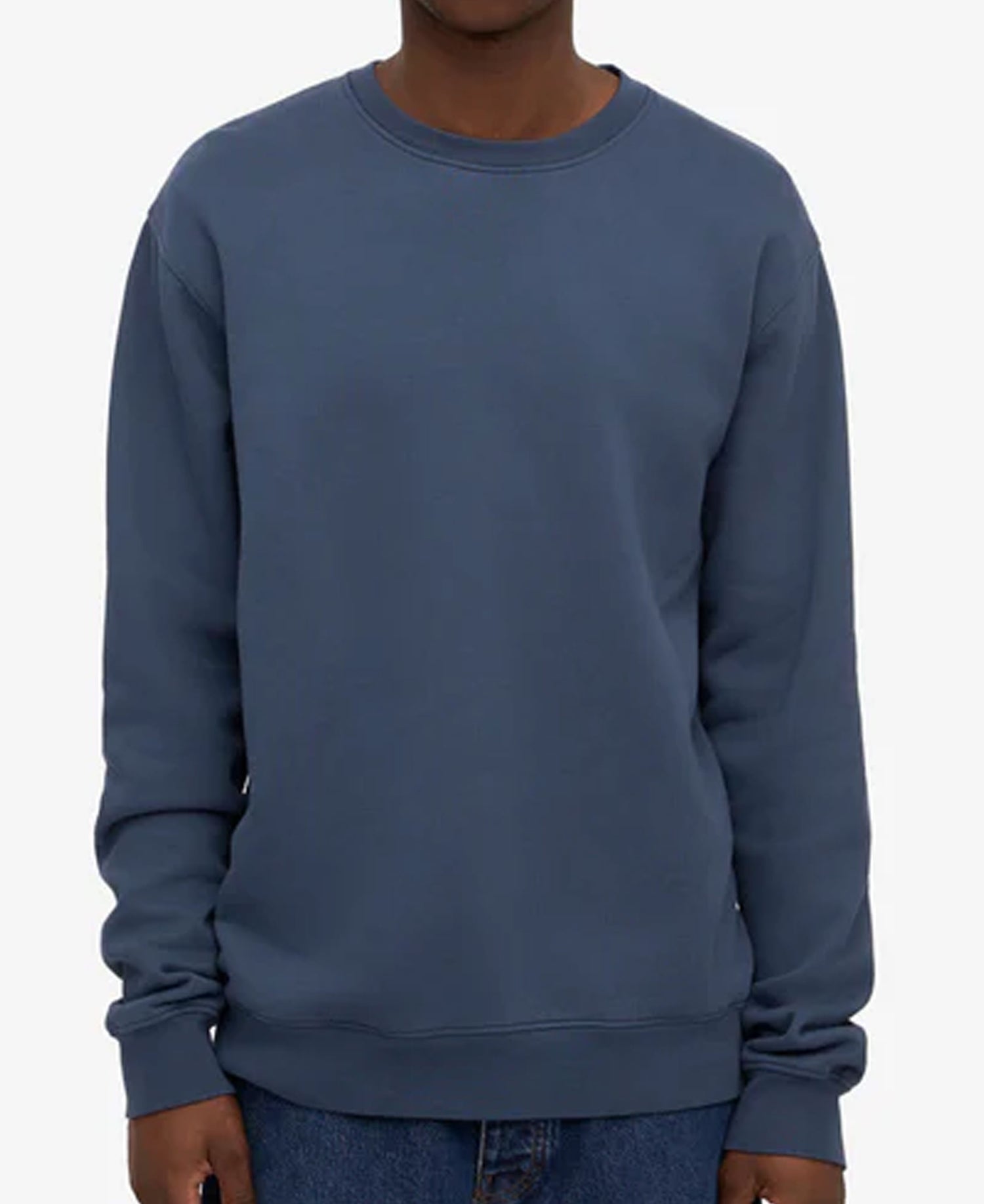 Classic Organic Crew - Petrol Blue
