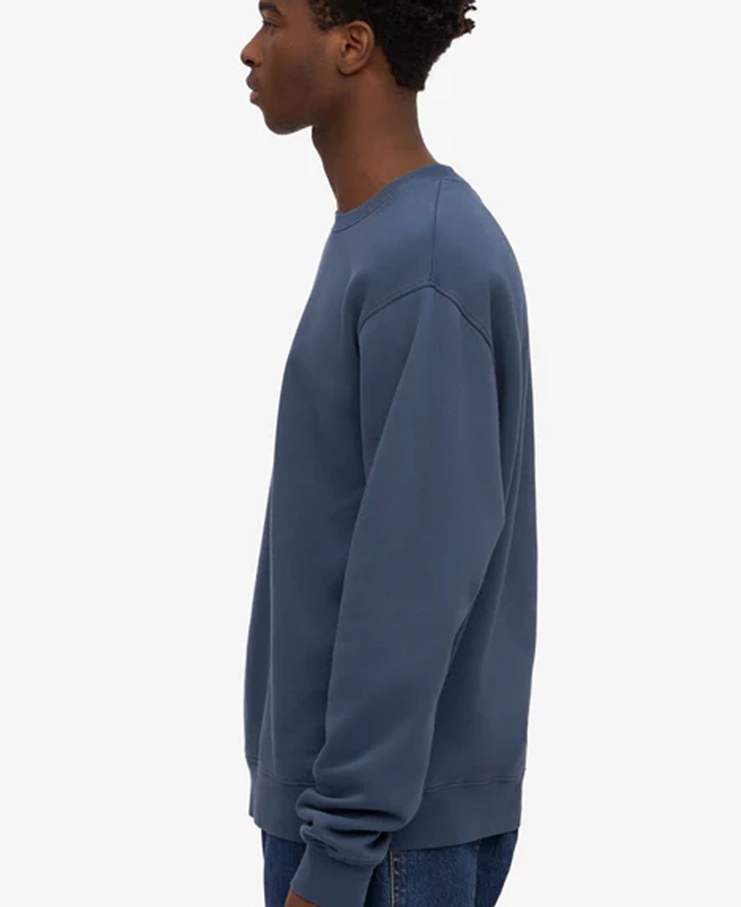 Classic Organic Crew - Petrol Blue