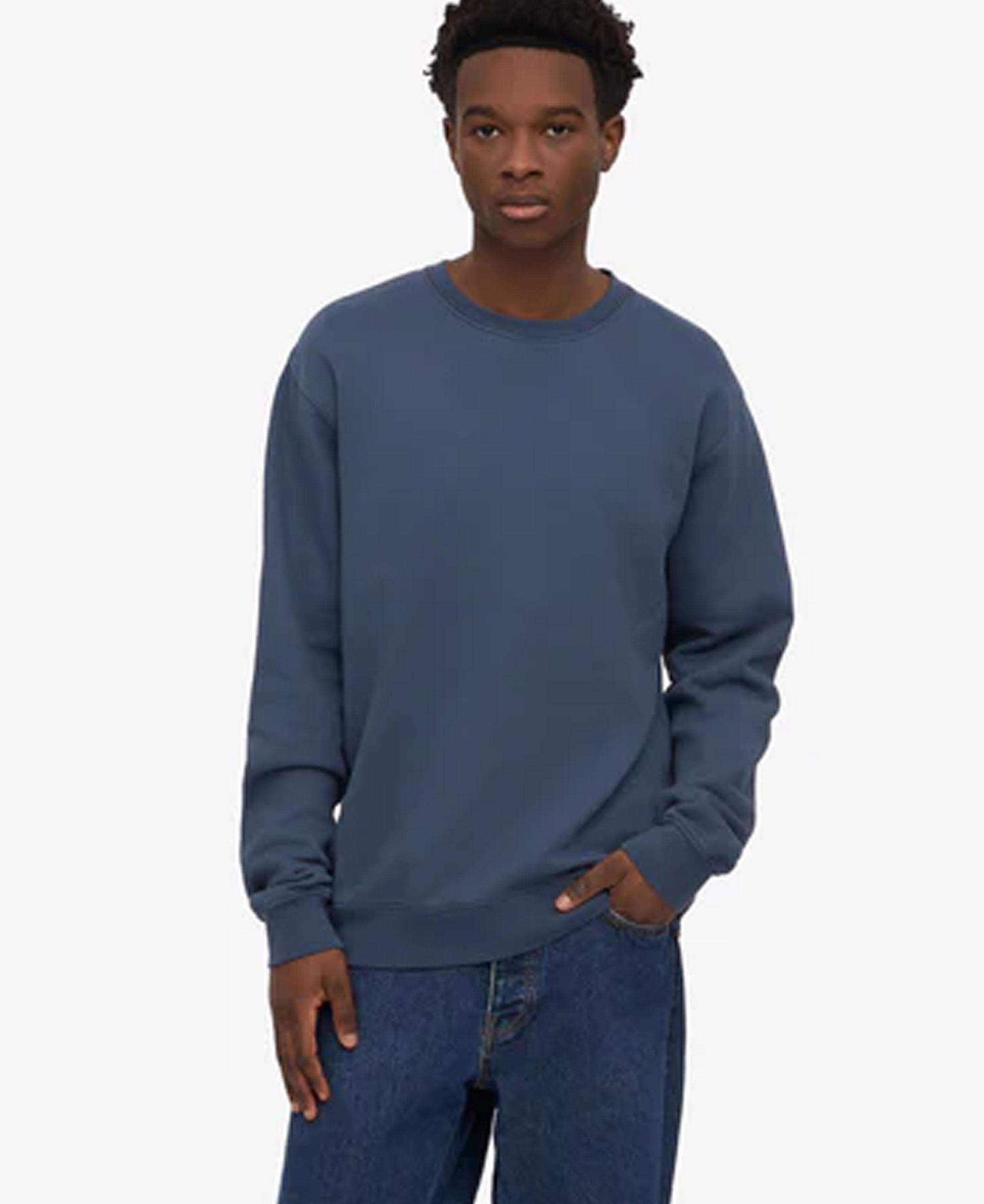 Classic Organic Crew - Petrol Blue