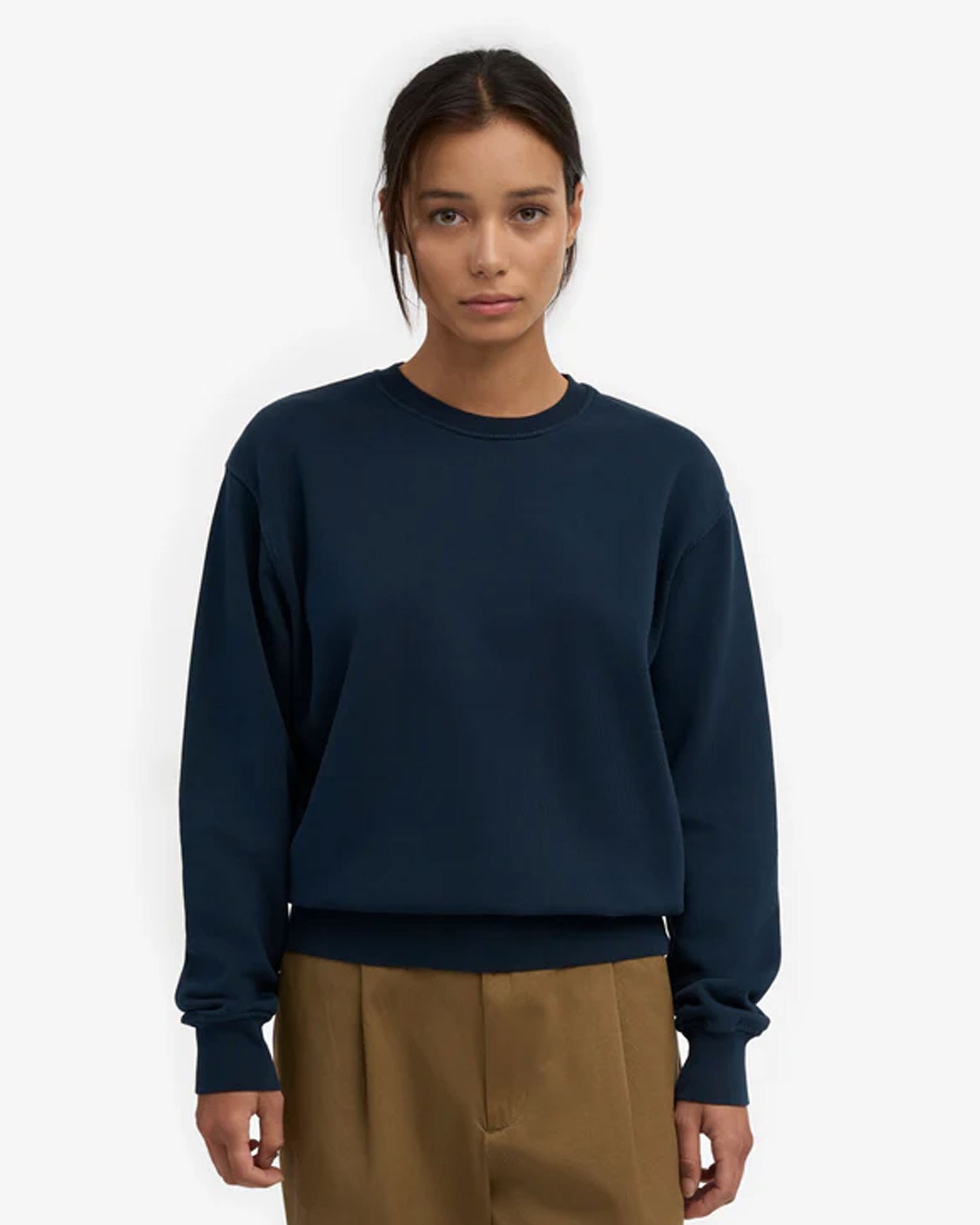 Women Classic Organic Crew - Navy Blue