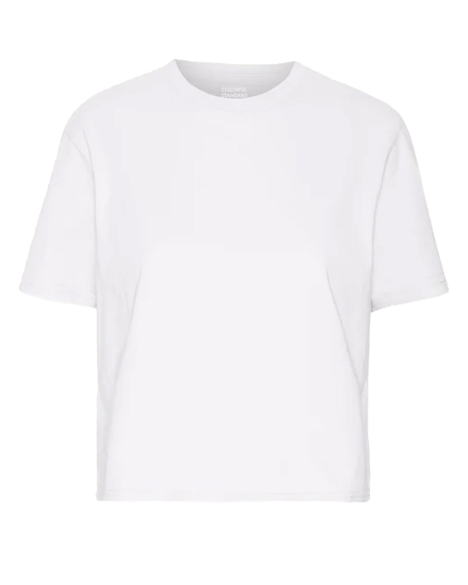 Organic Boxy Crop Tee - Optical White