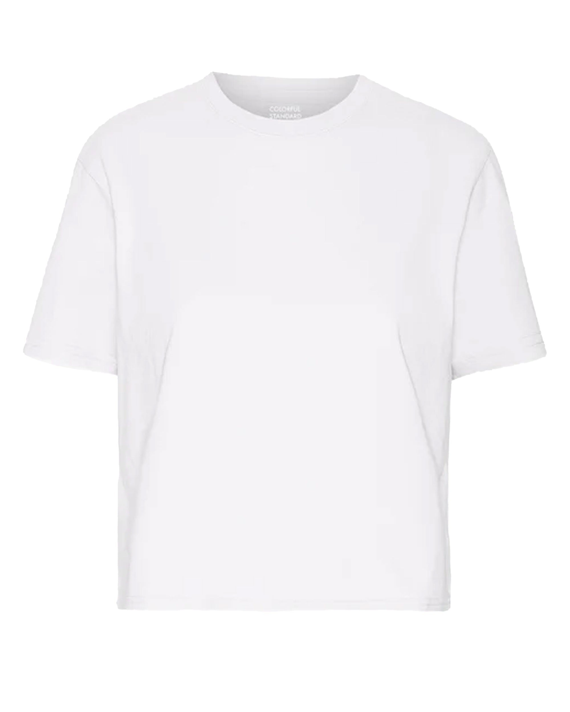 Organic Boxy Crop Tee - Optical White