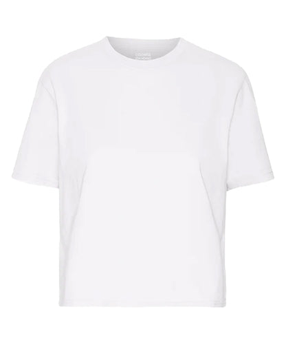 Organic Boxy Crop Tee - Optical White