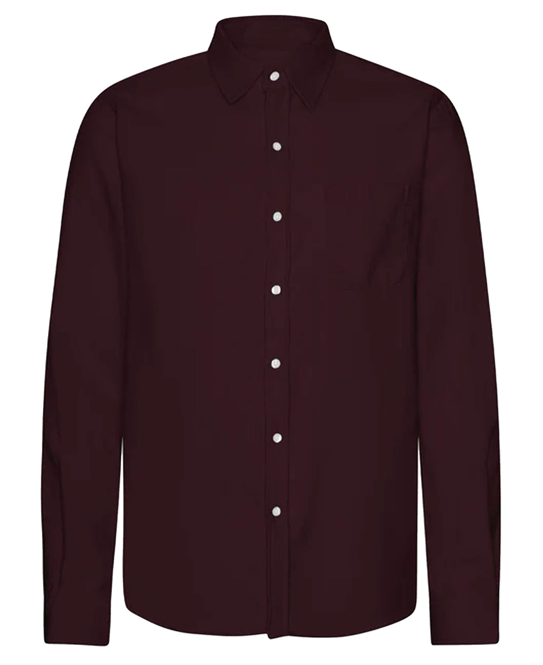 Organic Flannel Shirt - Oxblood Red