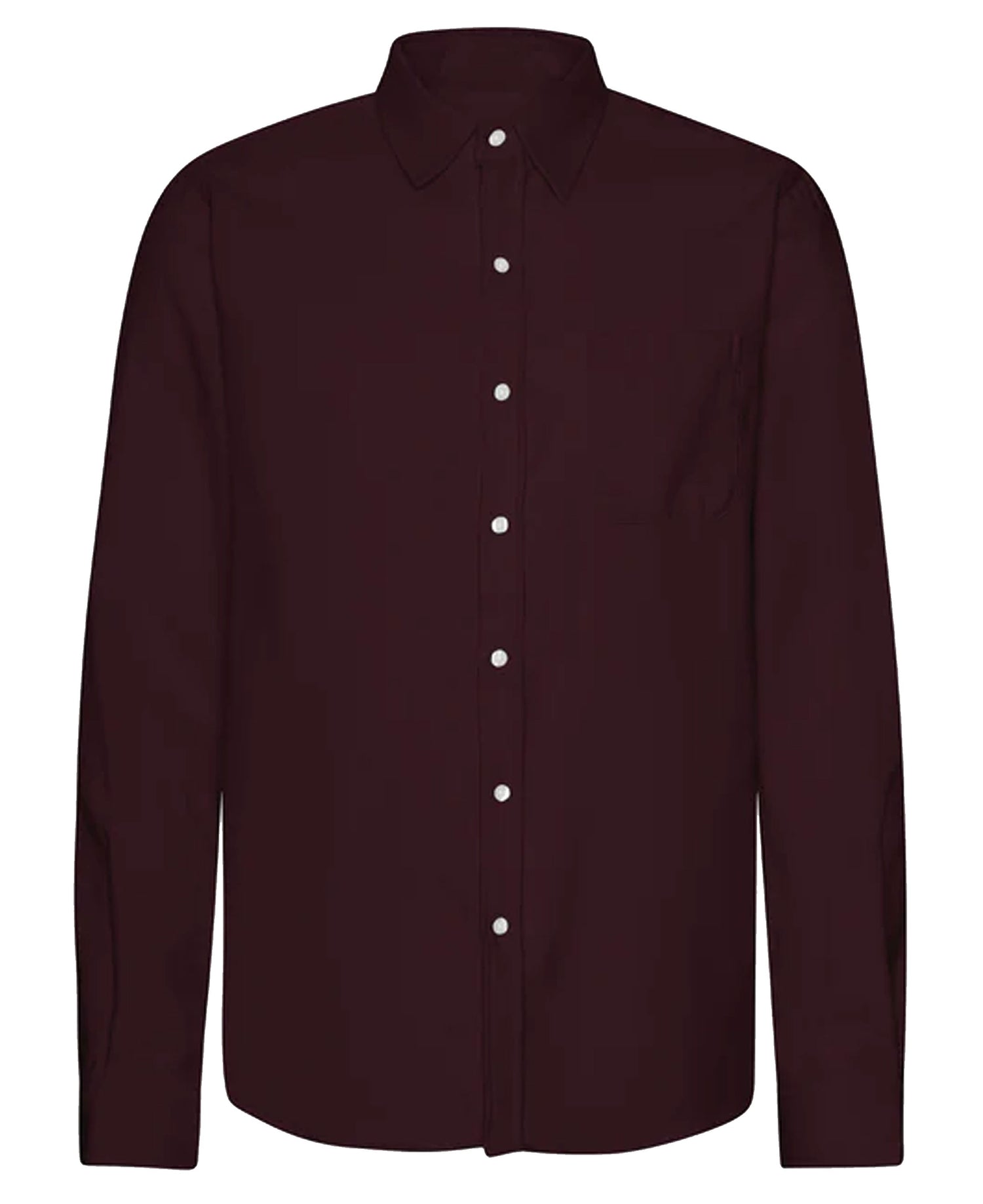 Organic Flannel Shirt - Oxblood Red