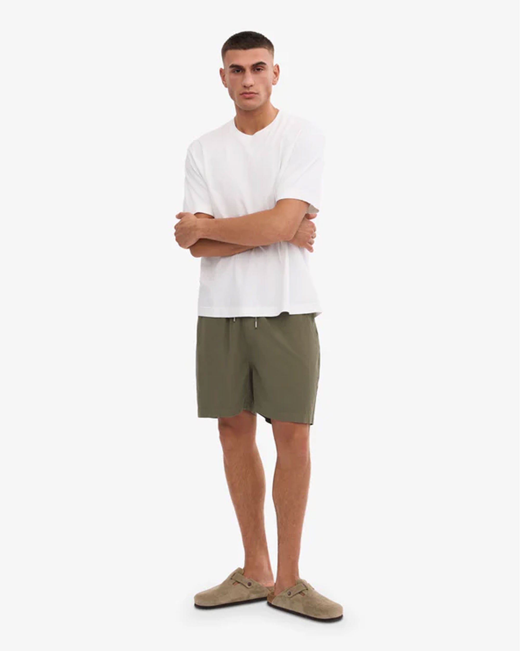 Organic Twill Shorts - Dusty Olive