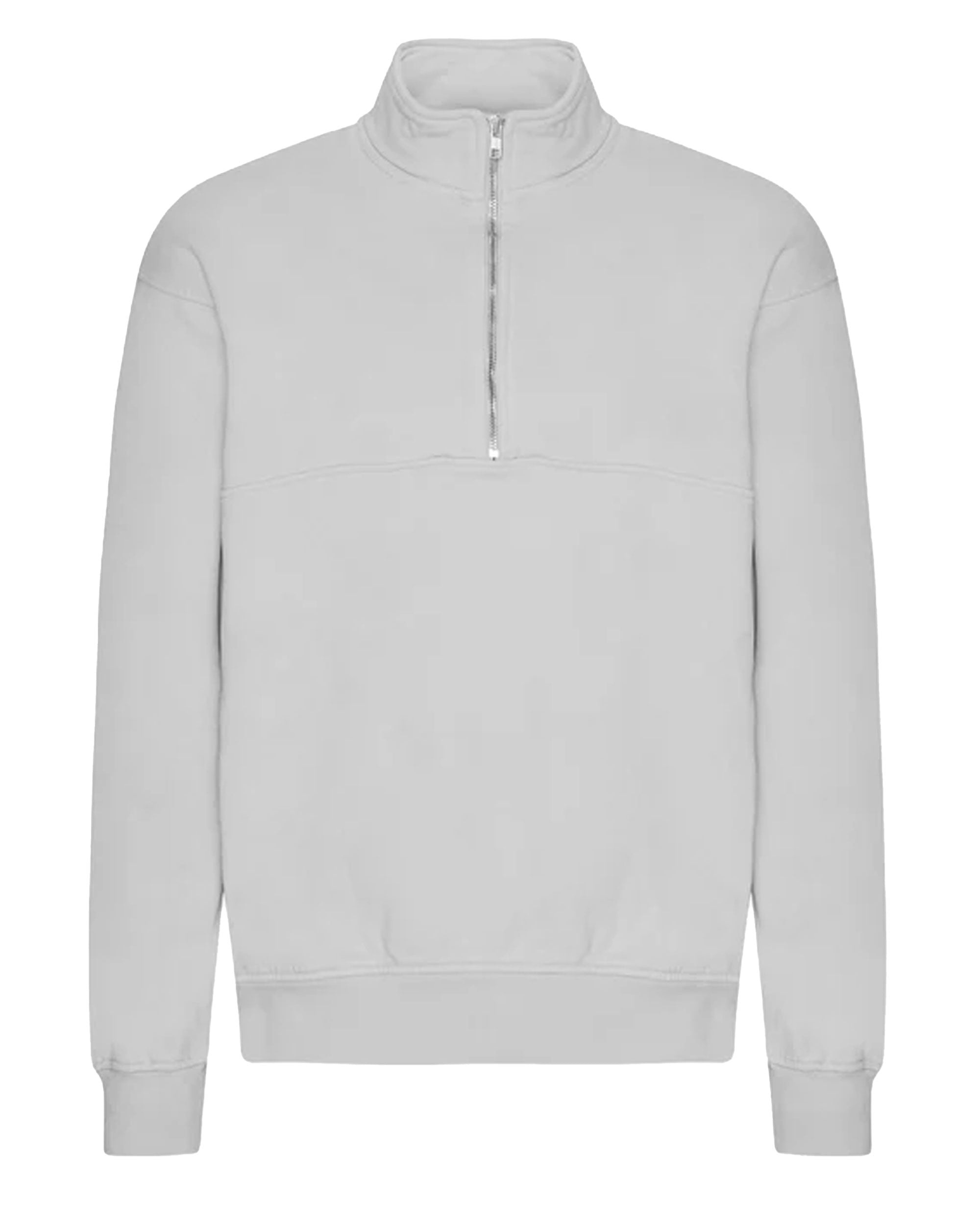 Organic Quarter Zip - Faded Grey