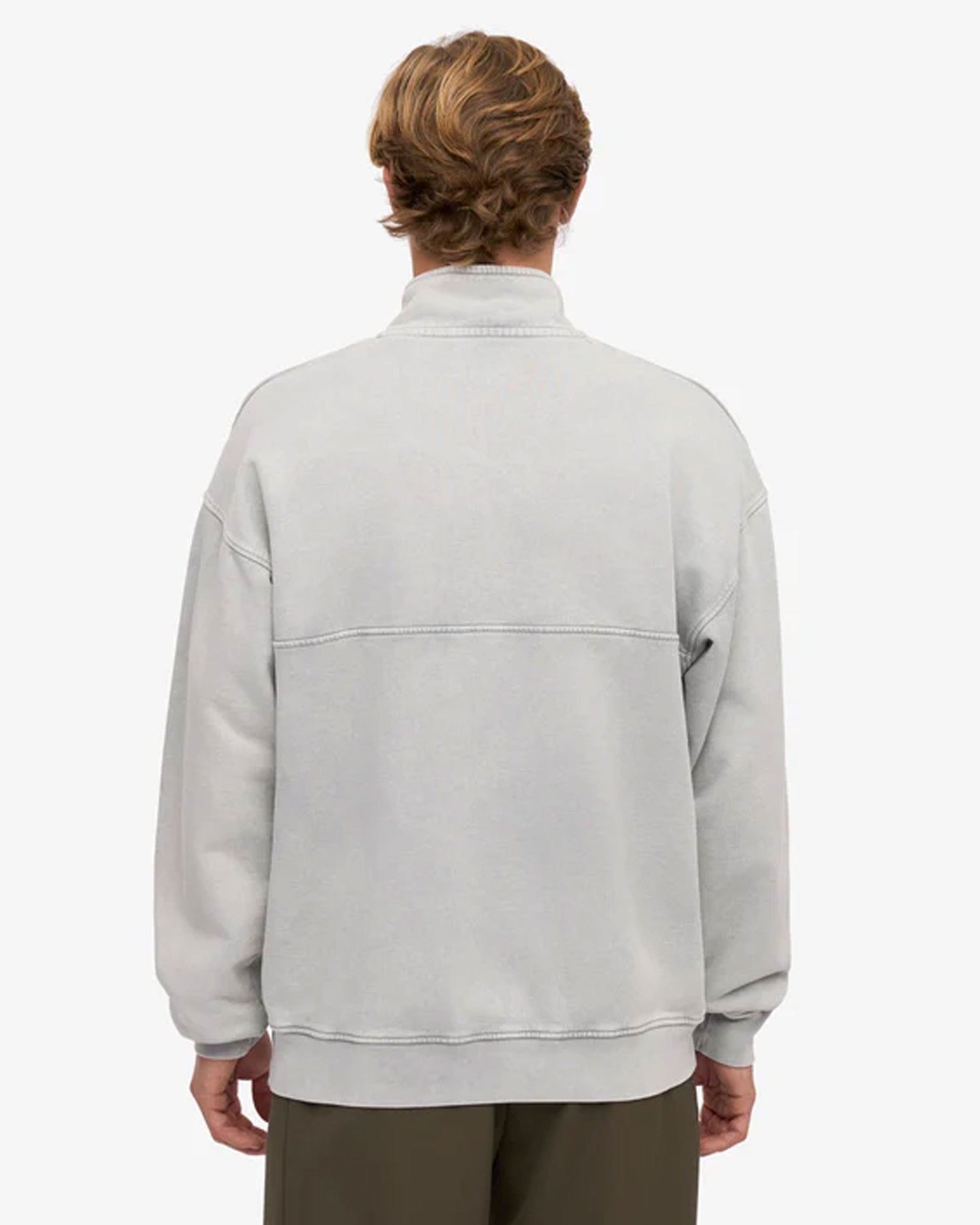 Organic Quarter Zip - Faded Grey