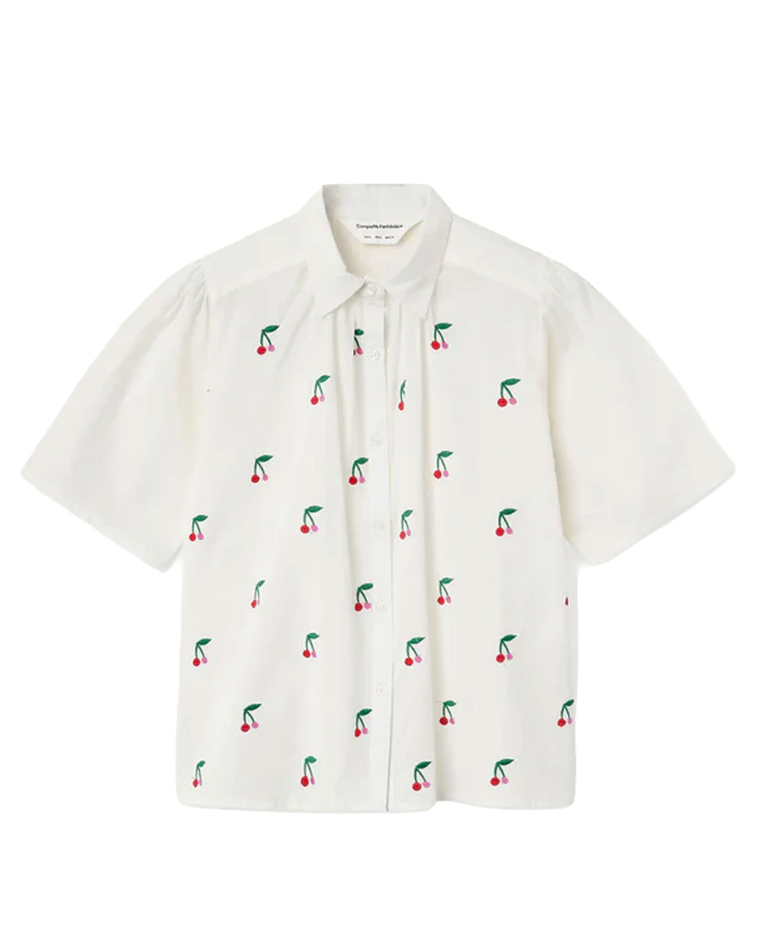 Cherries Cotton Shirt - Ecru
