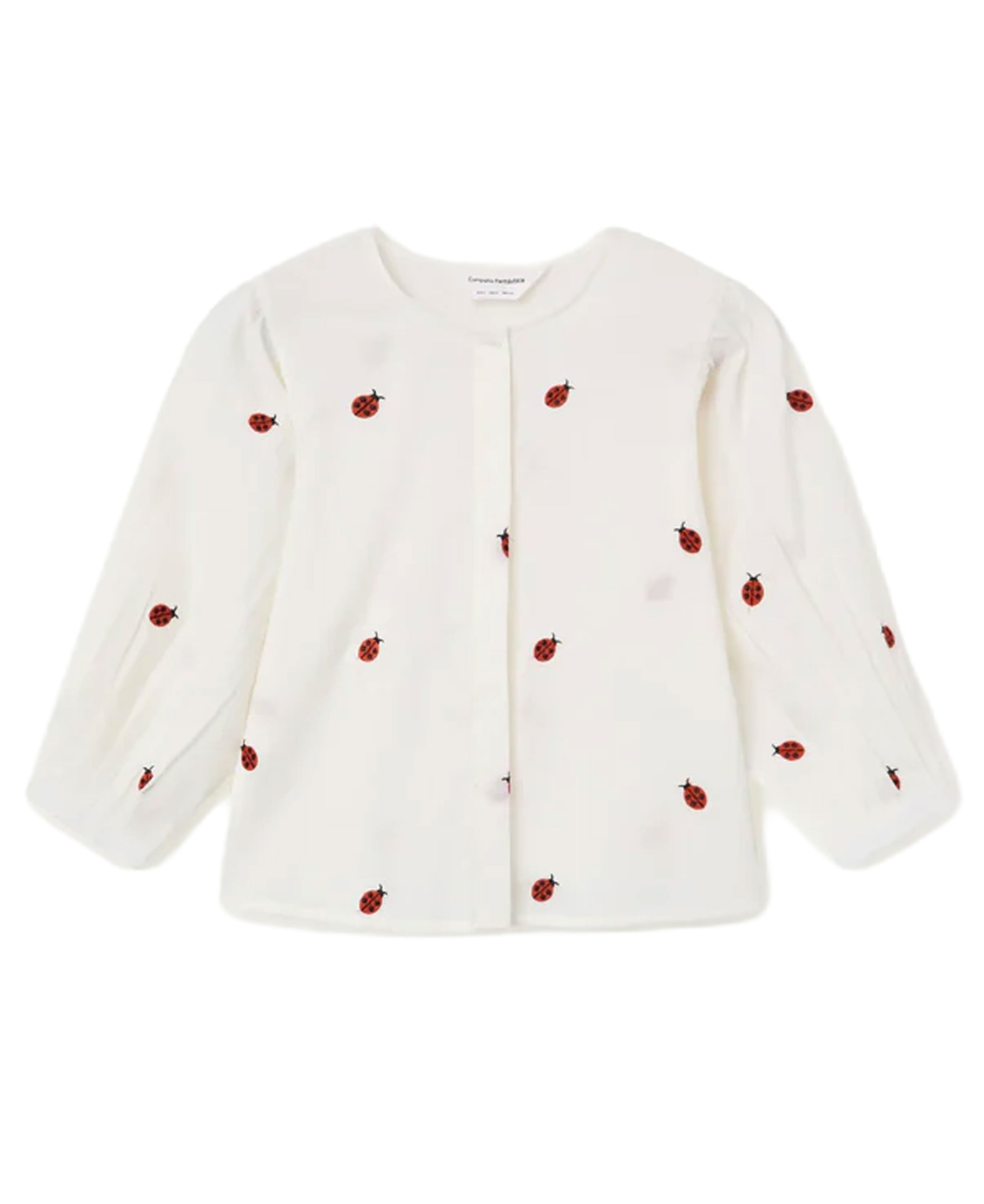 Ladybugs Cotton Shirt - Ecru