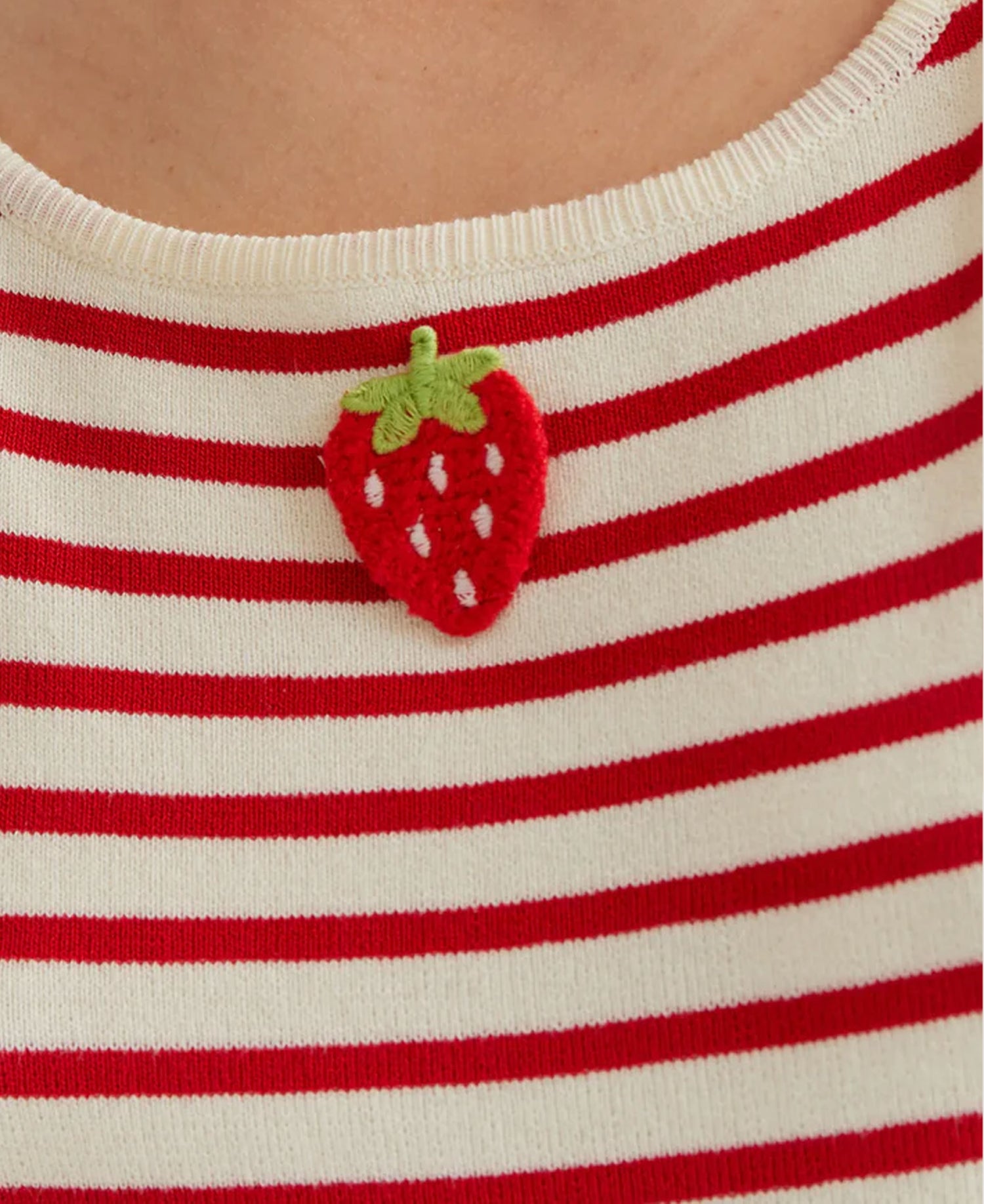 Stripe Top - White &amp; Red