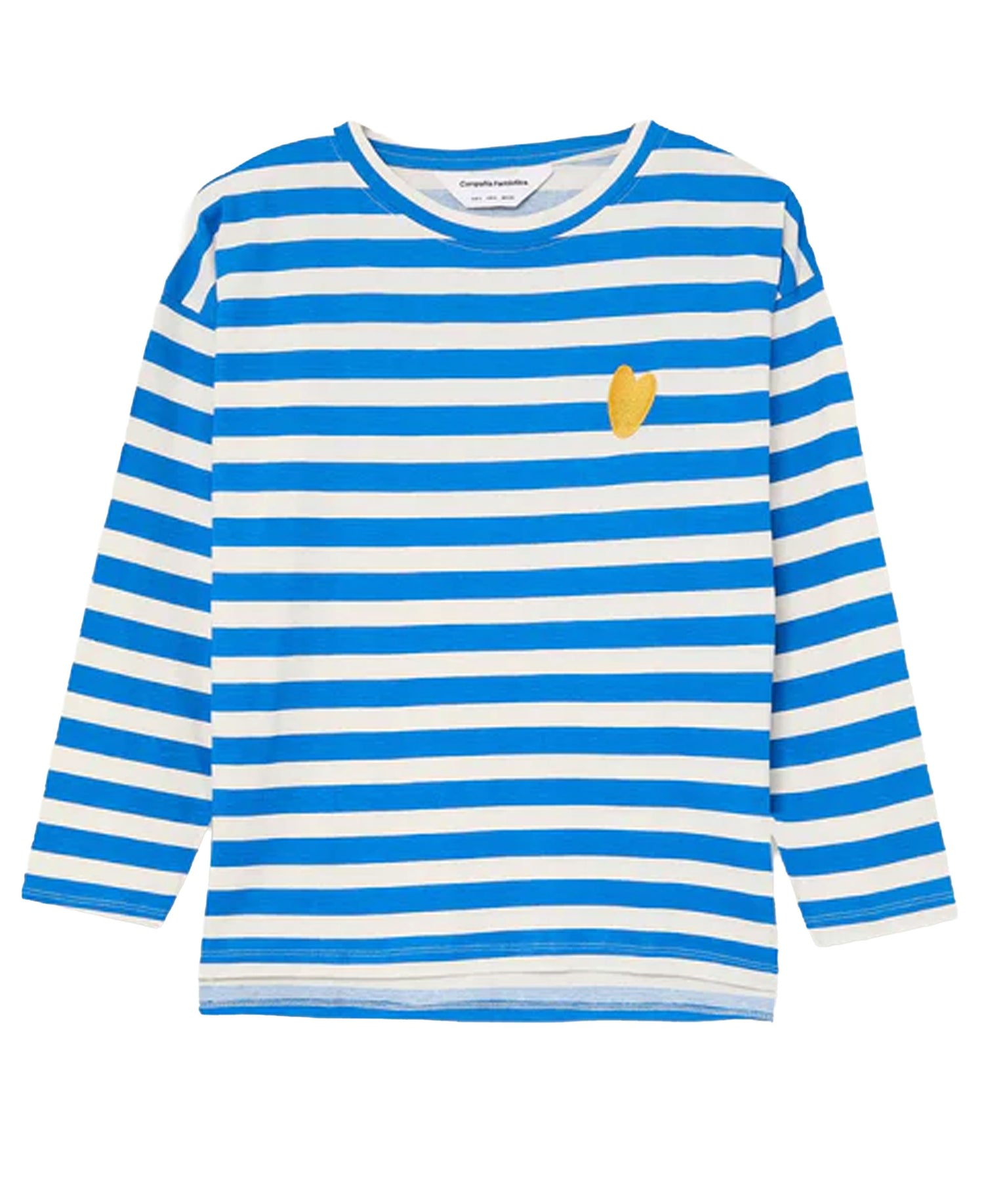 Stripes Cotton T-Shirt - White &amp; Blue