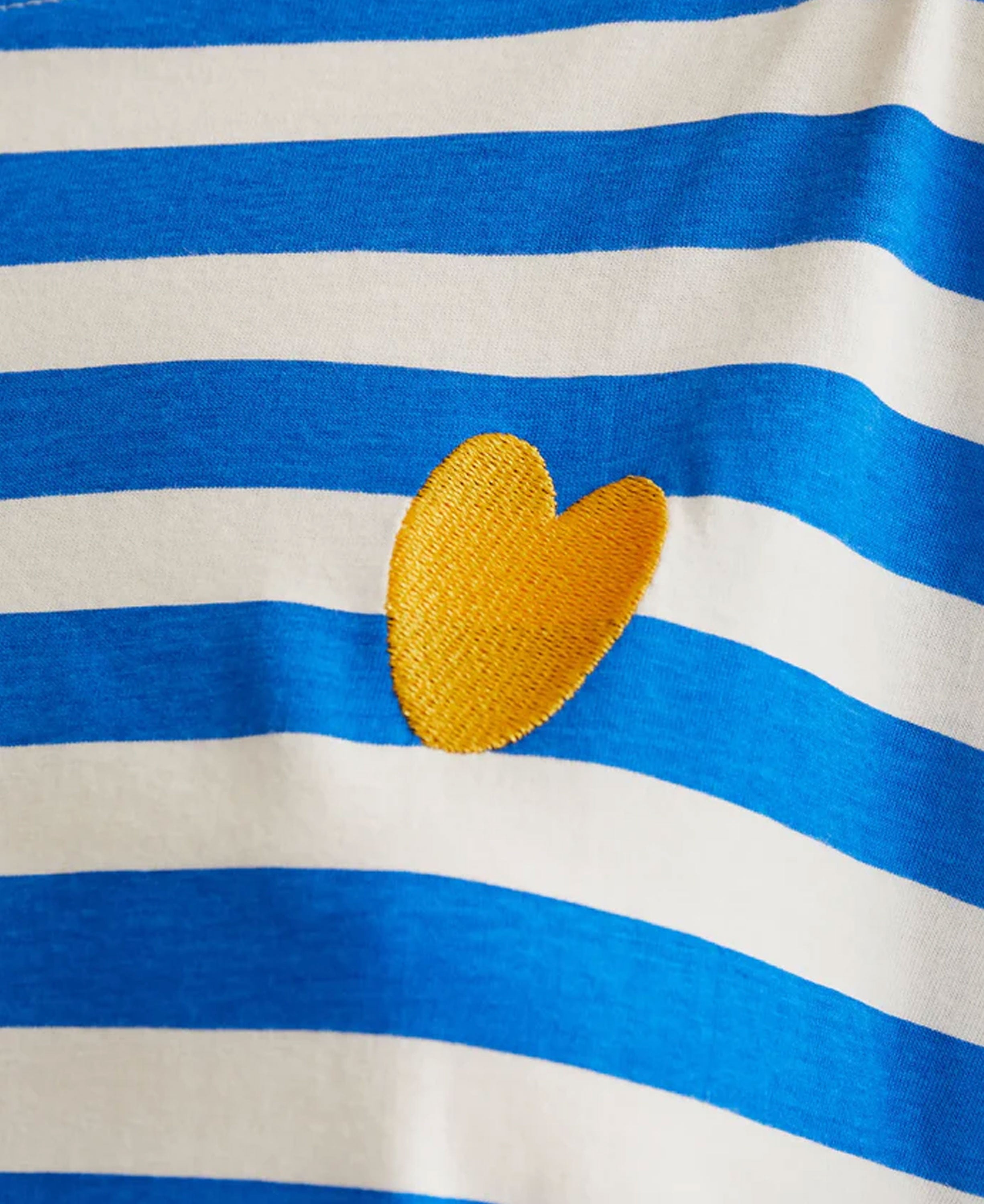 Stripes Cotton T-Shirt - White &amp; Blue