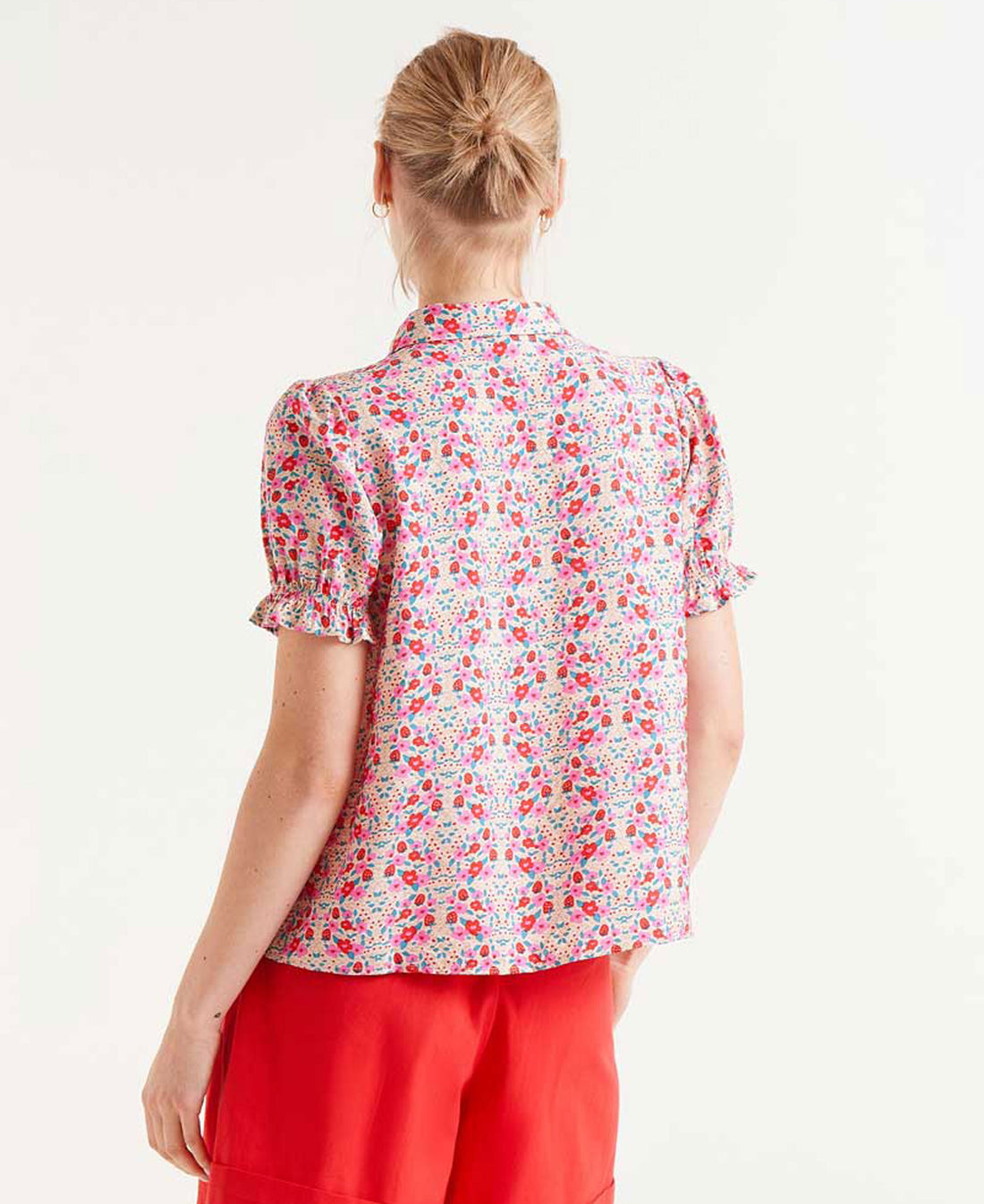 Sugar Print Short Sleeve Shirt - Flowers