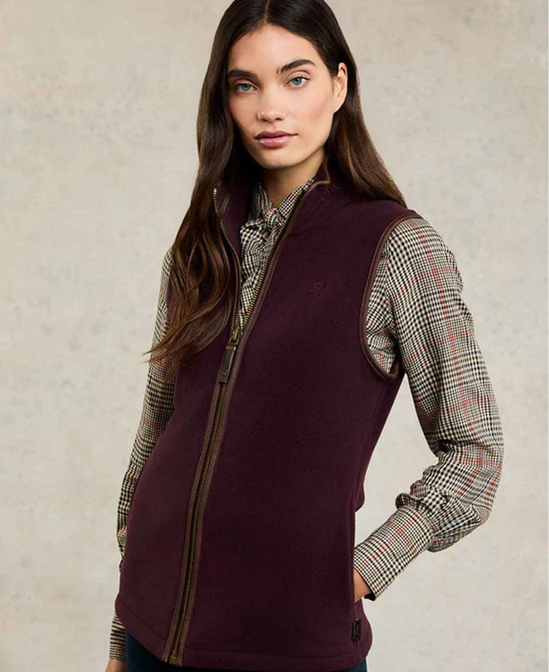 Country Fleece Gilet - Mulberry