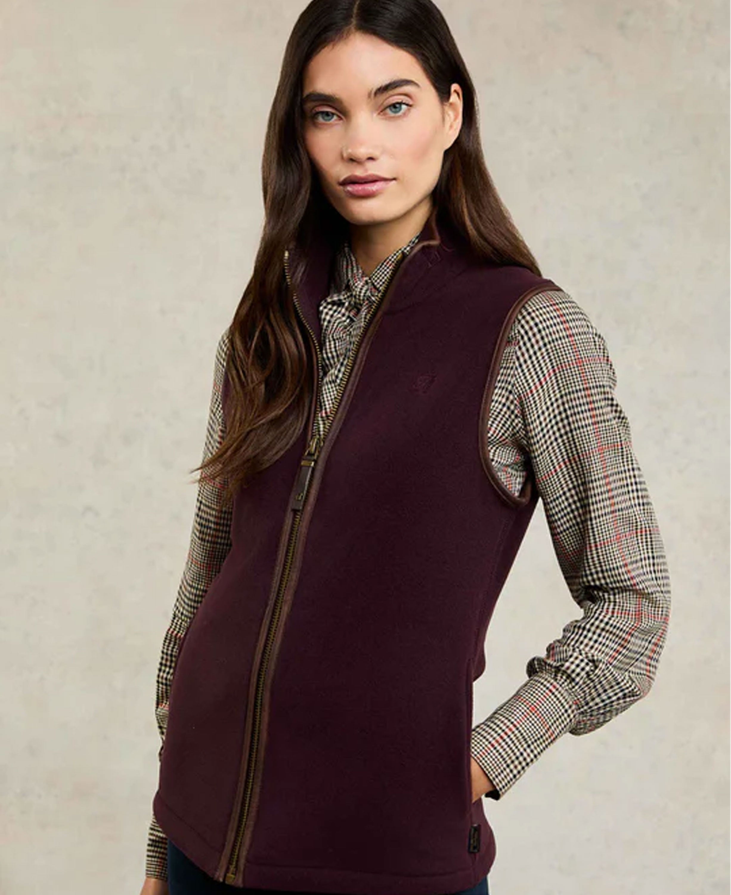 Country Fleece Gilet - Mulberry