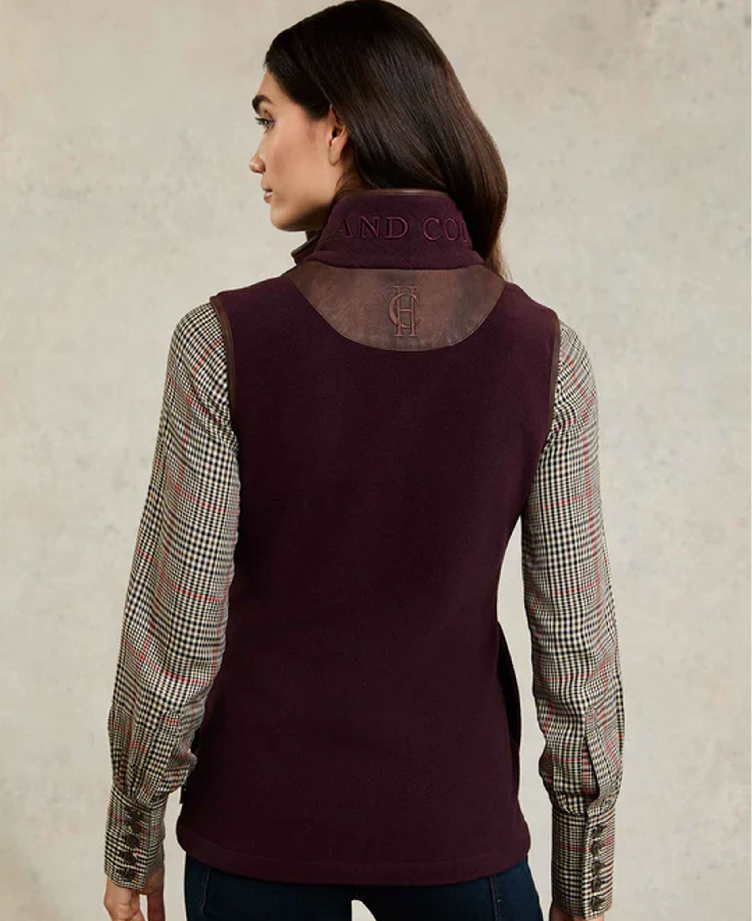Country Fleece Gilet - Mulberry
