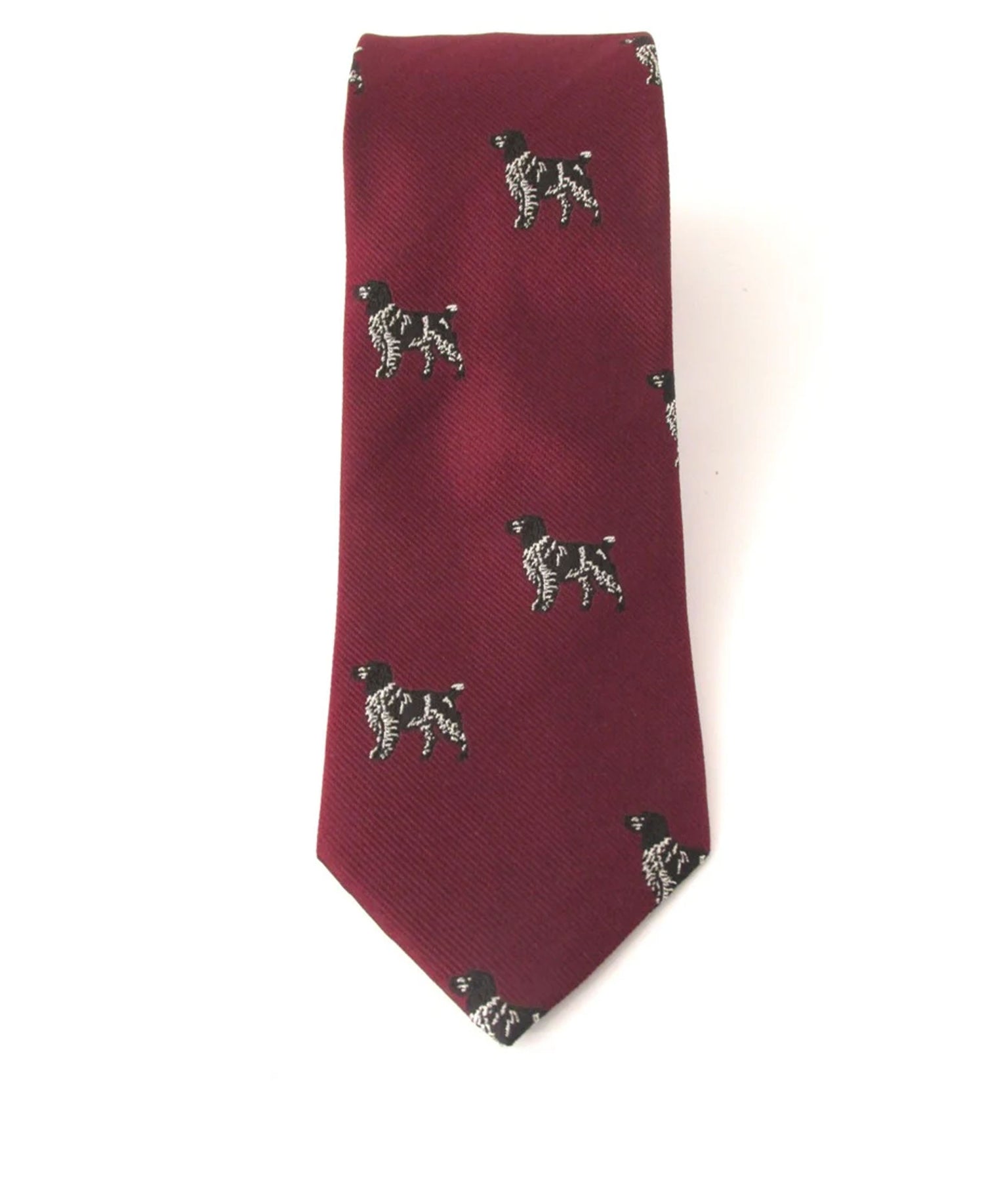 Country Silk Tie - Spaniel Burgundy