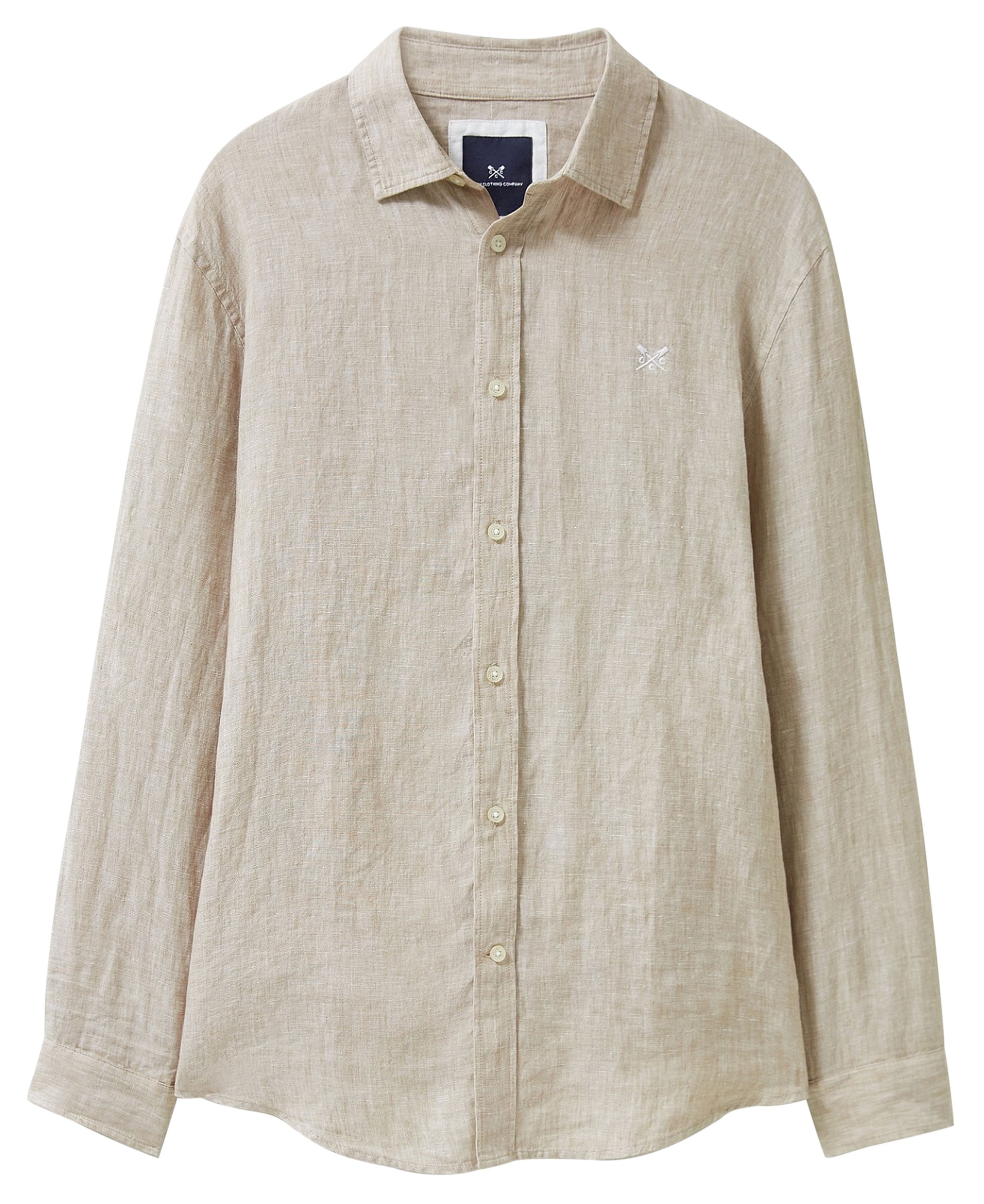 Long Sleeve Linen Shirt - Sand Heritage White