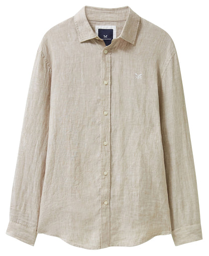 Long Sleeve Linen Shirt - Sand Heritage White