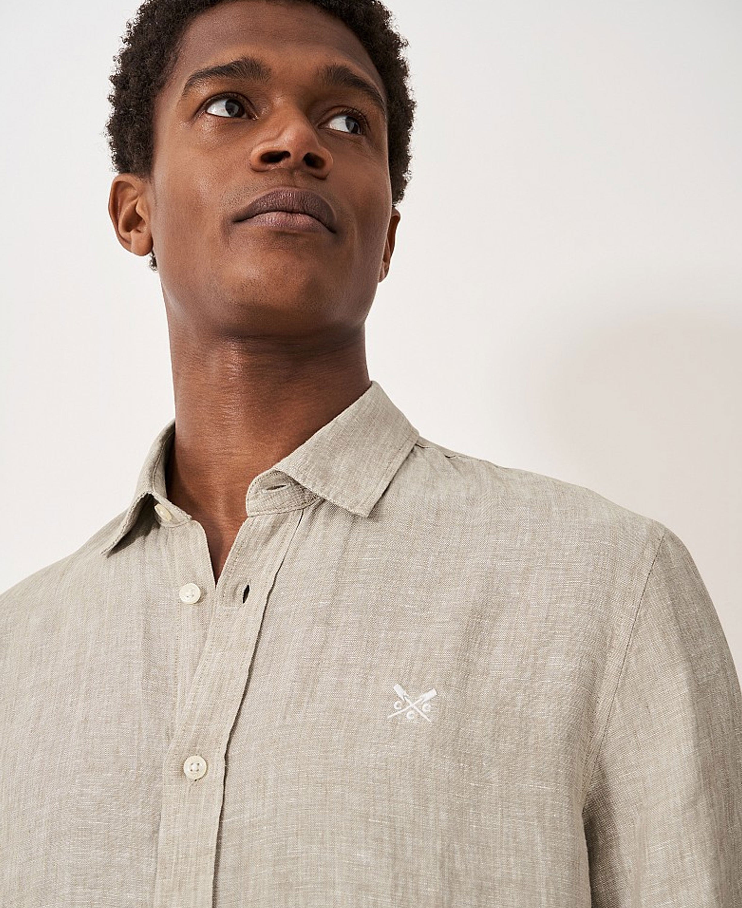 Long Sleeve Linen Shirt - Sand Heritage White