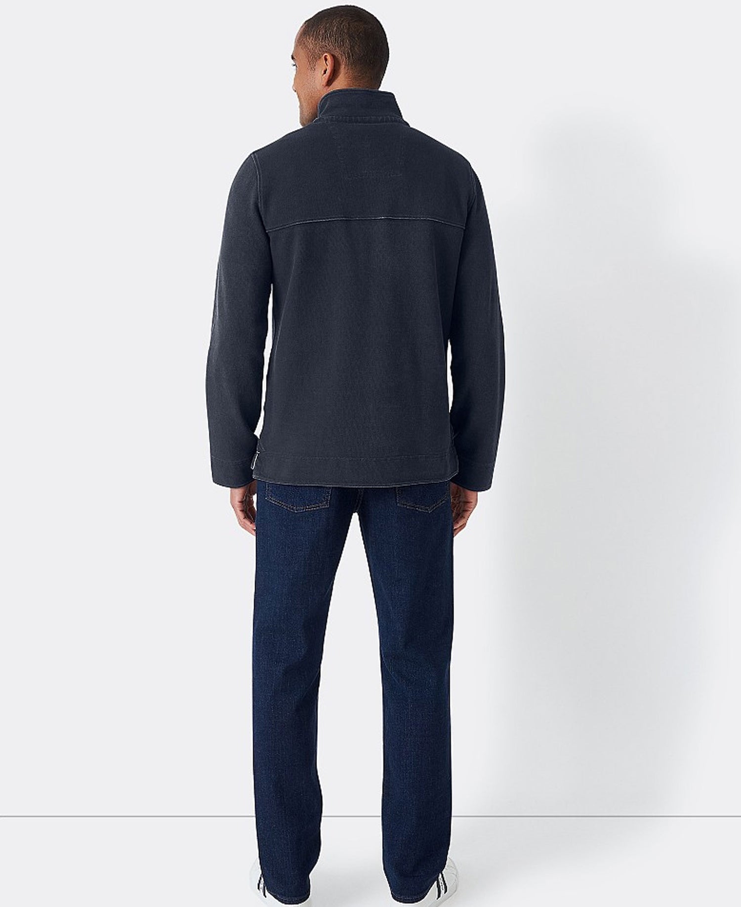 Padstow Pique Sweatshirt - Navy