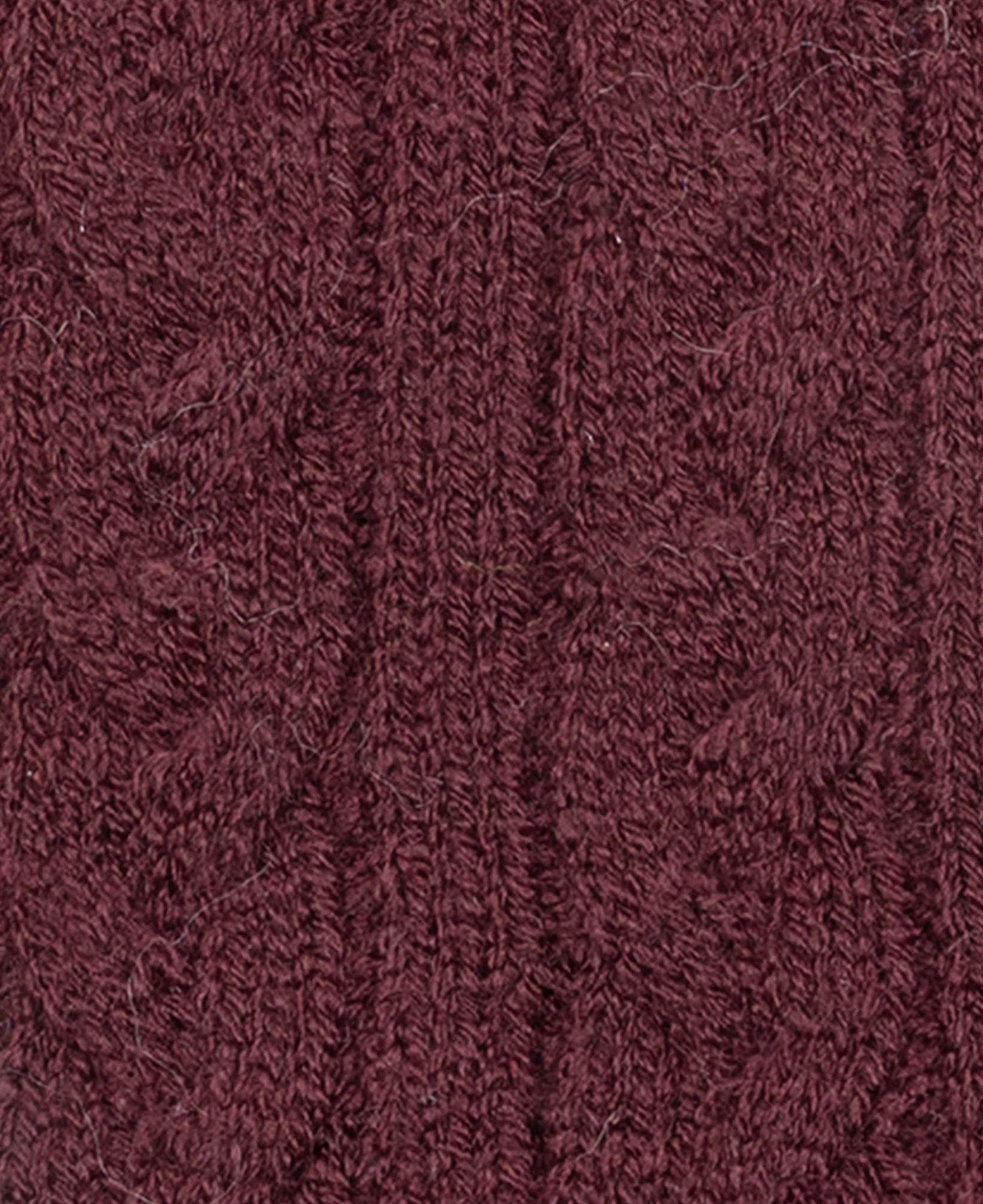 Cable Knit Gloves Fleece Lining - Damson
