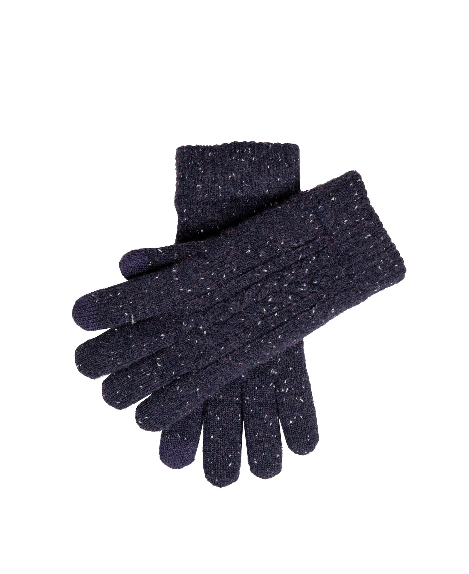 Lacock Cable Knit Gloves - Navy