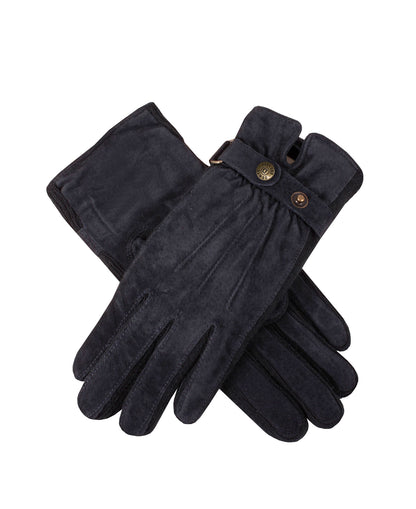 Laura Suede Gloves - Navy