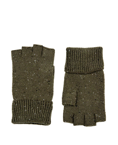 Lymington Half Finger Knitted Gloves - Olive