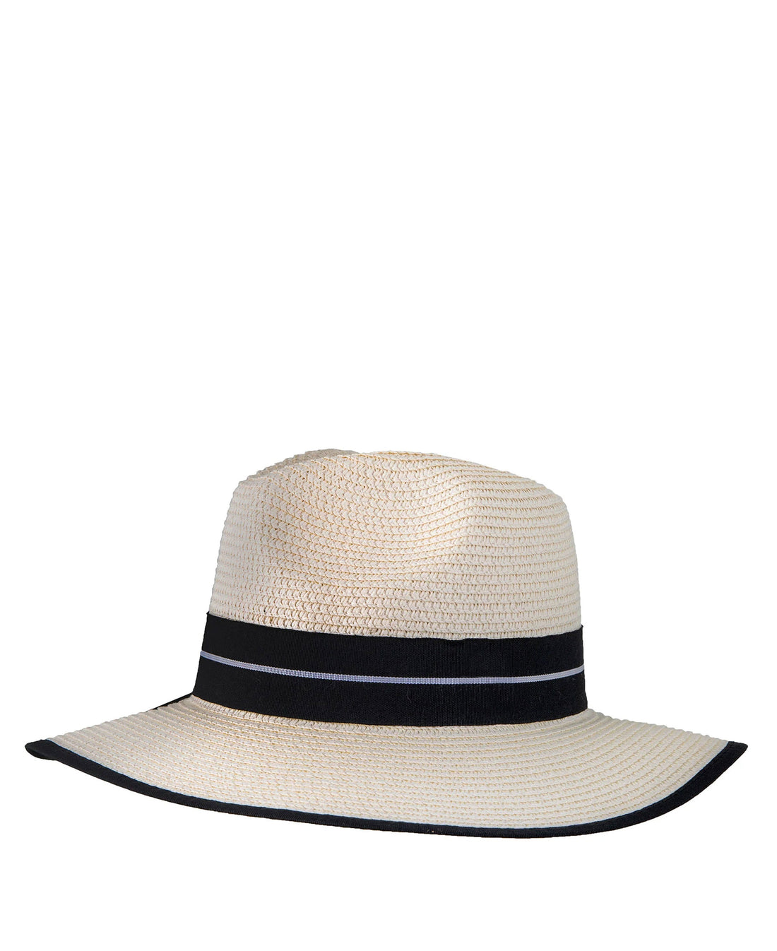 Straw Panama Style Hat - Ivory