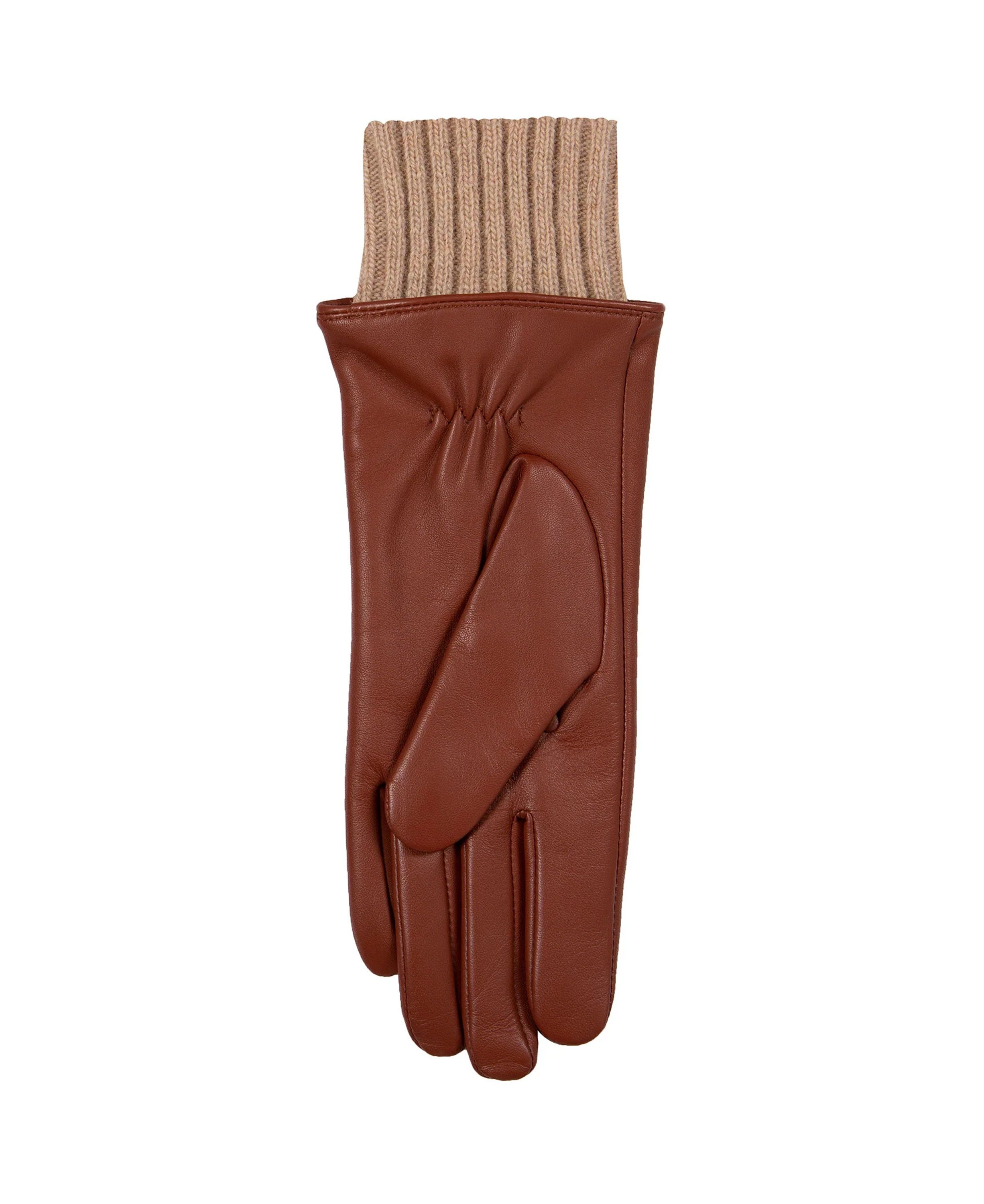 Tamara Leather Gloves - Cognac/Camel