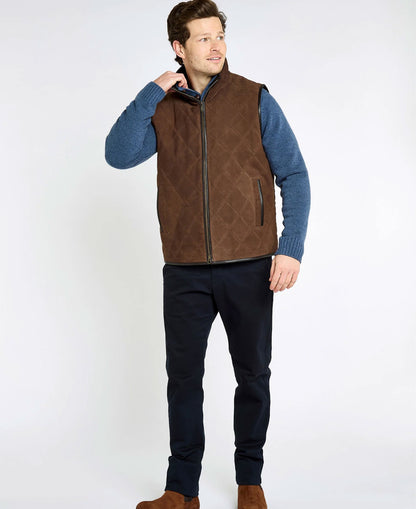 Bellamont Goat Suede Gilet - Walnut
