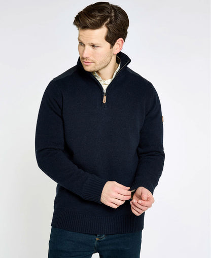 Doherty Zip Neck Sweater - Navy